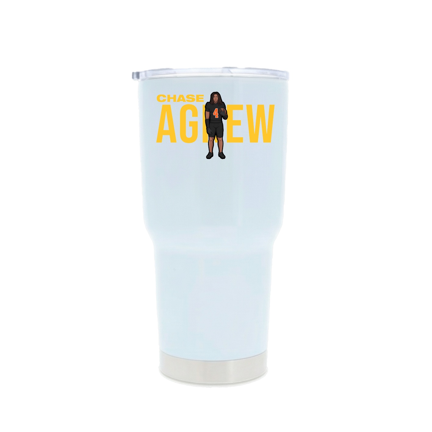 30oz Stainless Steel Tumbler — Player Name in White