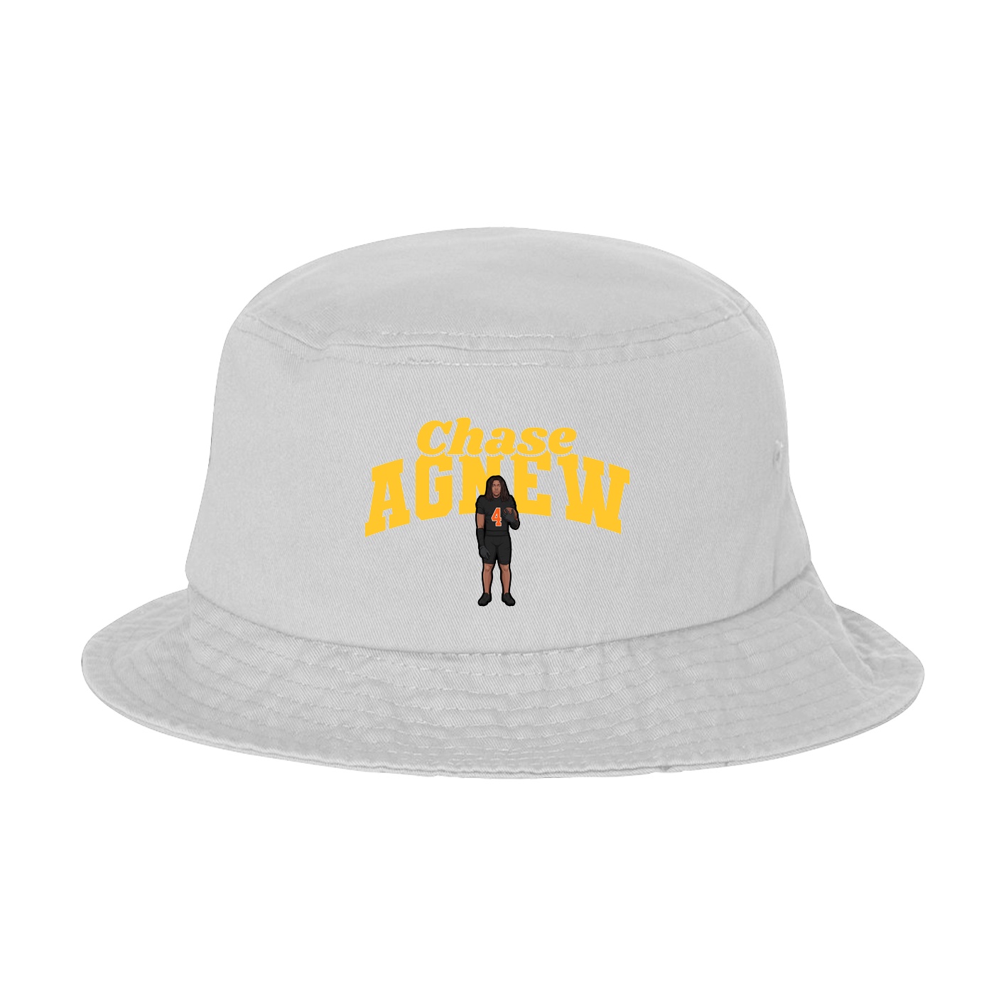Bucket Cap — Signature Arch in White