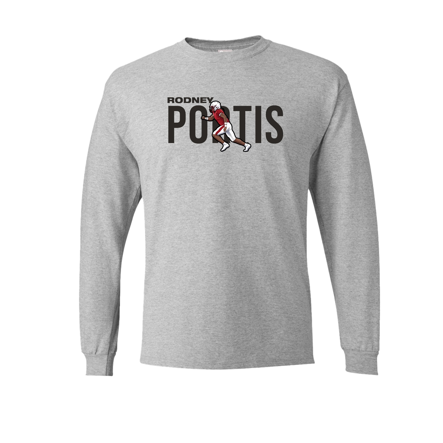 Long Sleeve Tee — Player Name in Grey