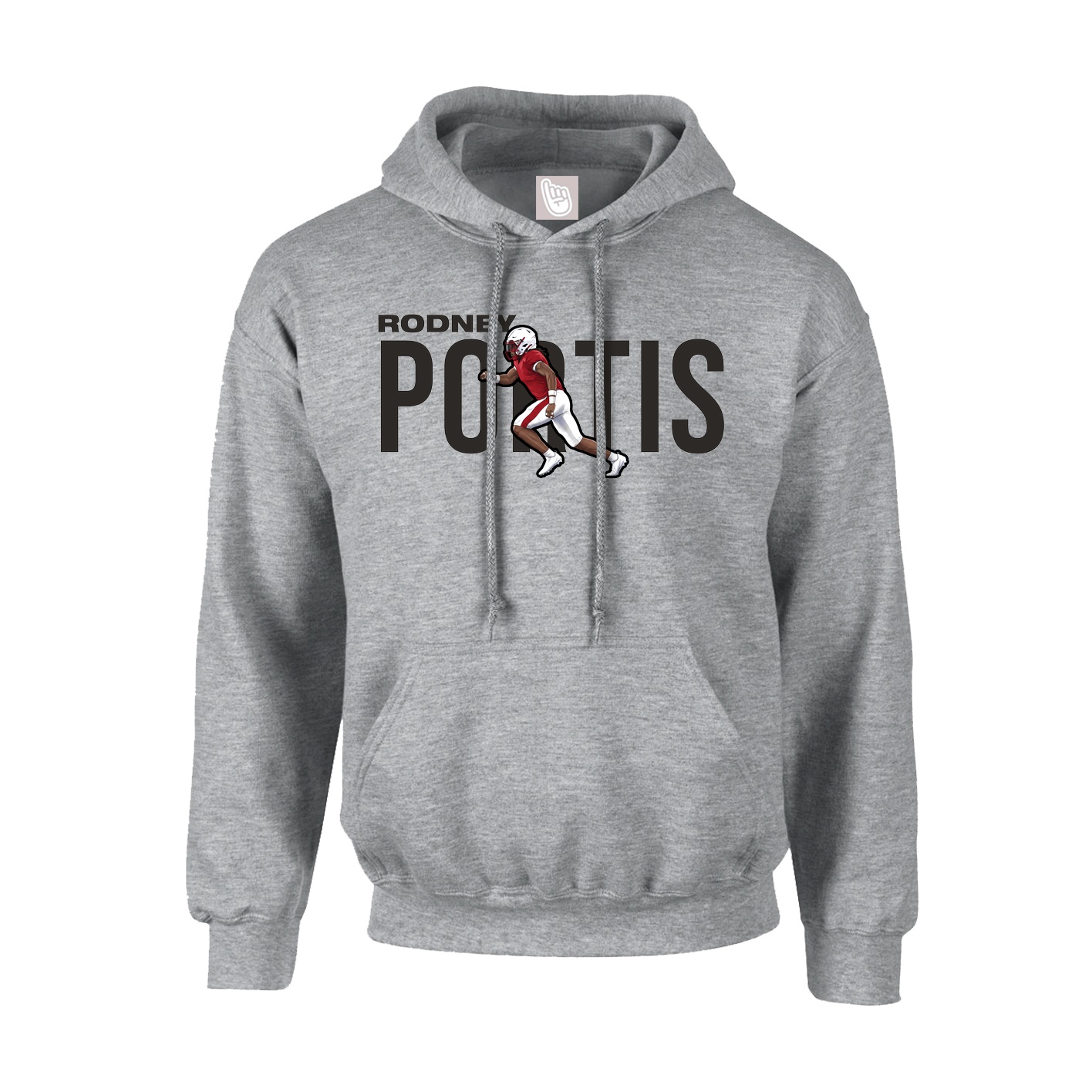 Youth Hoodie — Player Name in Grey
