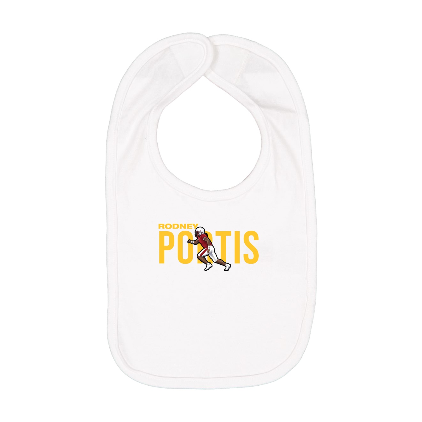 Infant Bib — Player Name in White