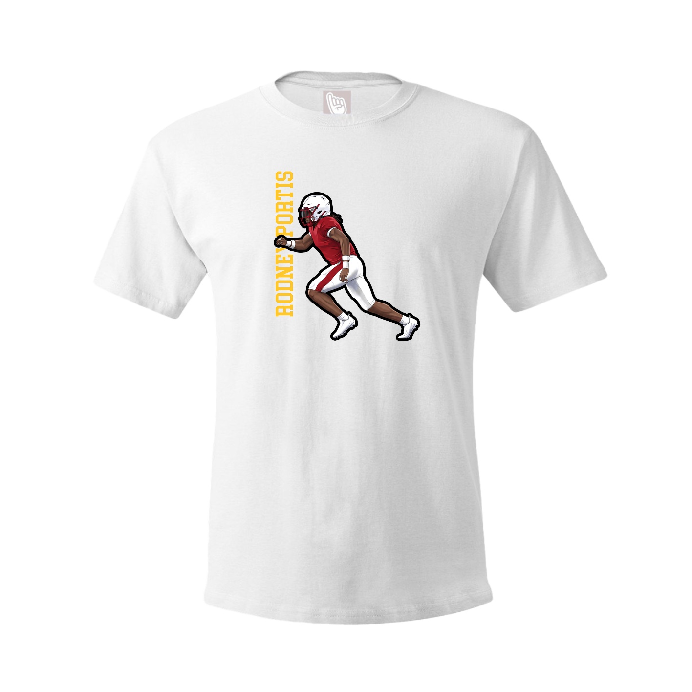 Tee — Name Vertical in White