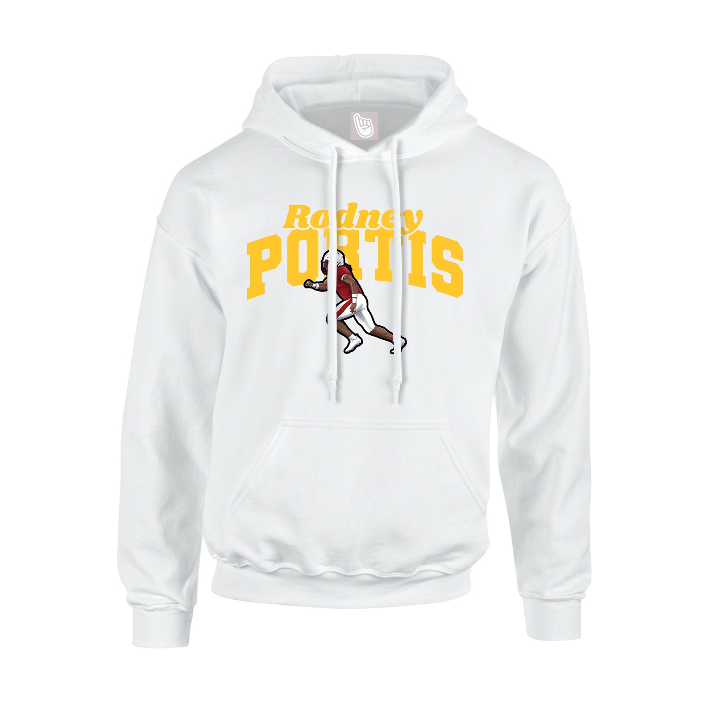 Youth Hoodie — Signature Arch in White