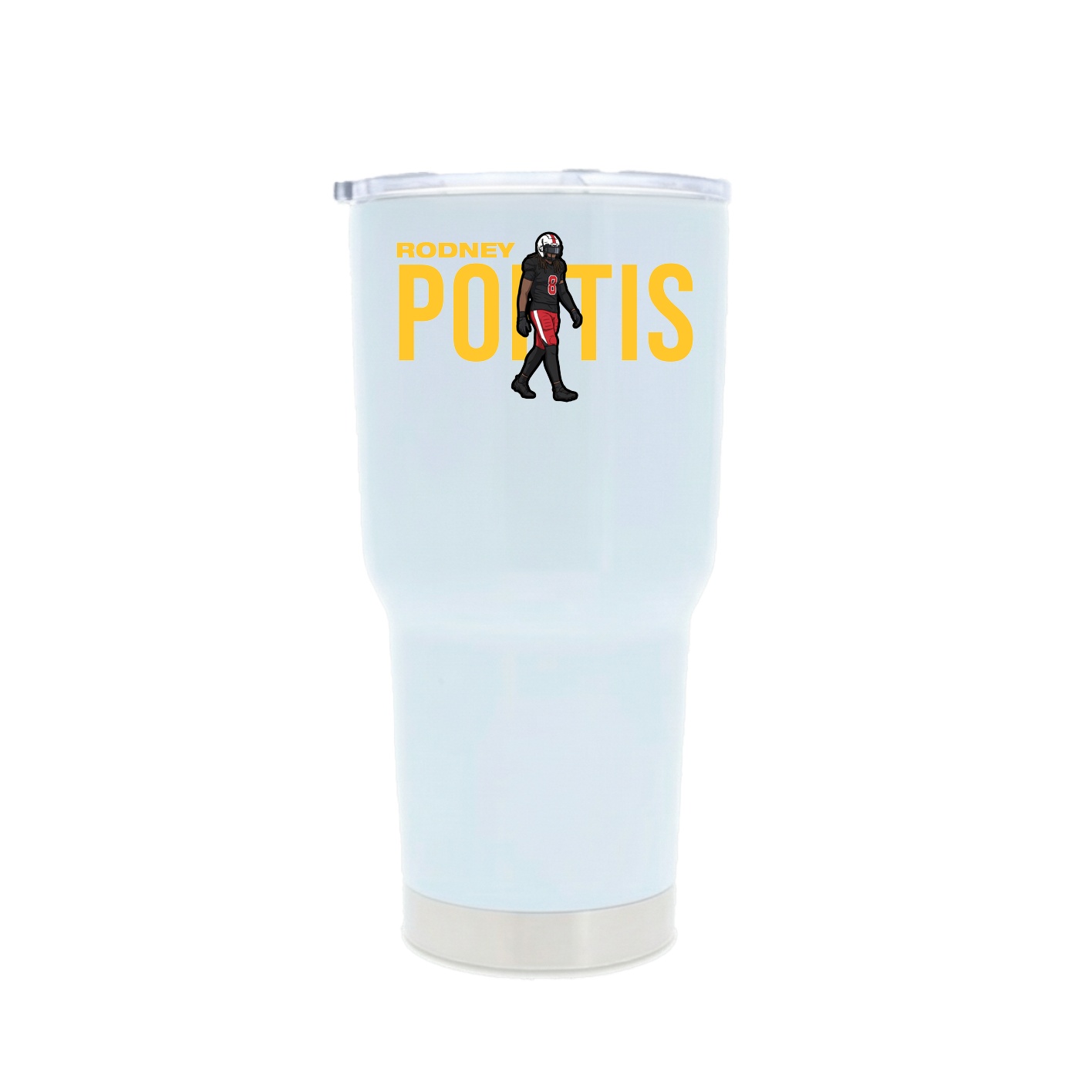 30oz Stainless Steel Tumbler — Player Name in White
