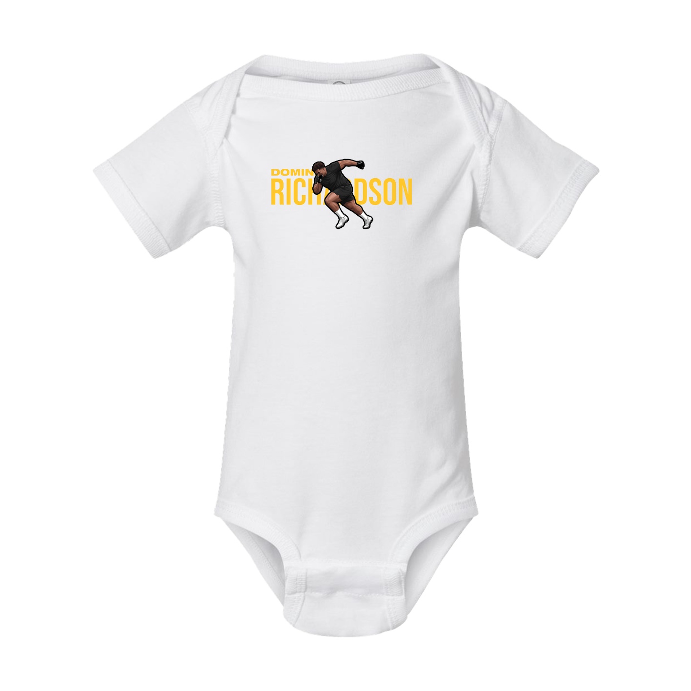 Baby Onesie — Player Name in White