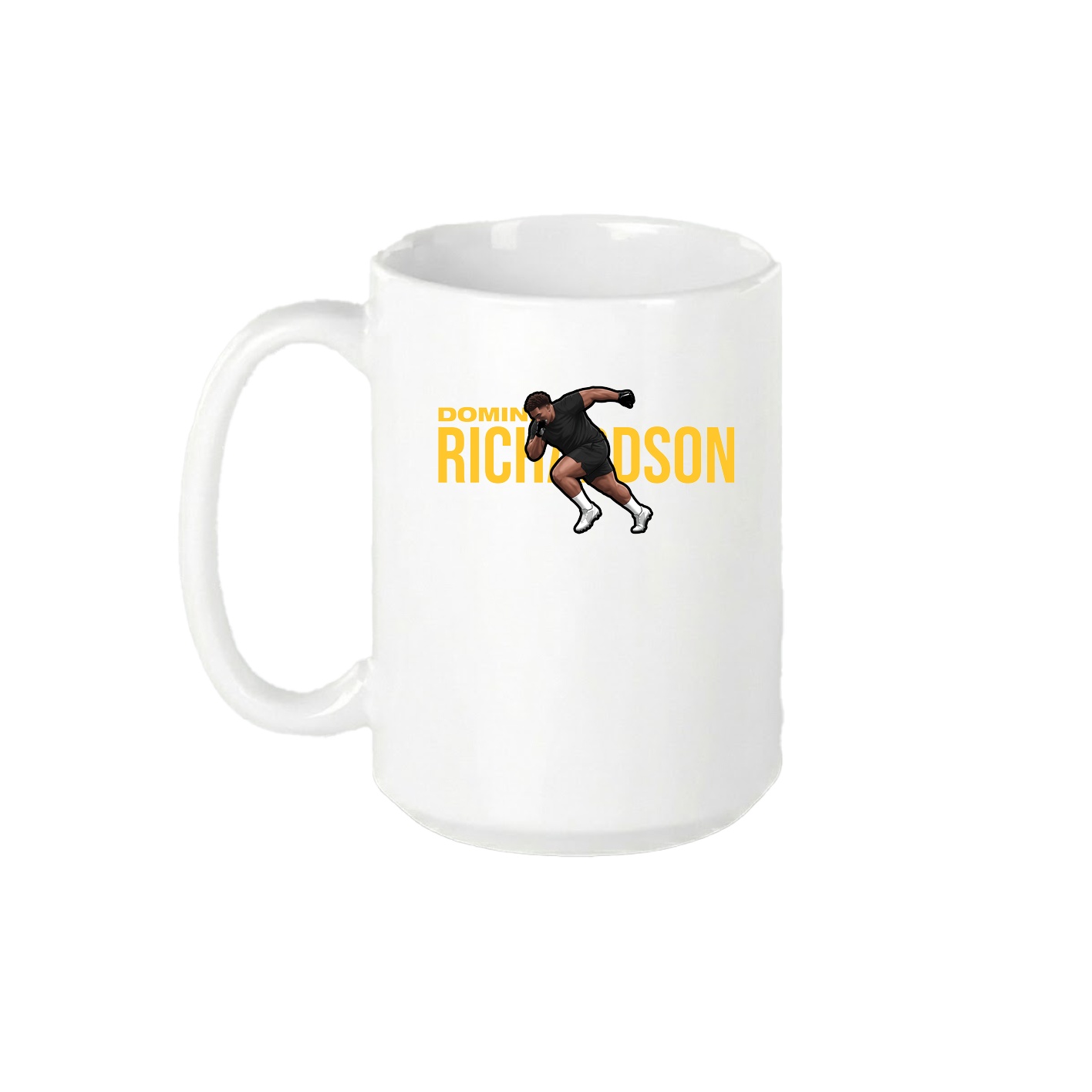 15oz Coffee Mug — Player Name in White