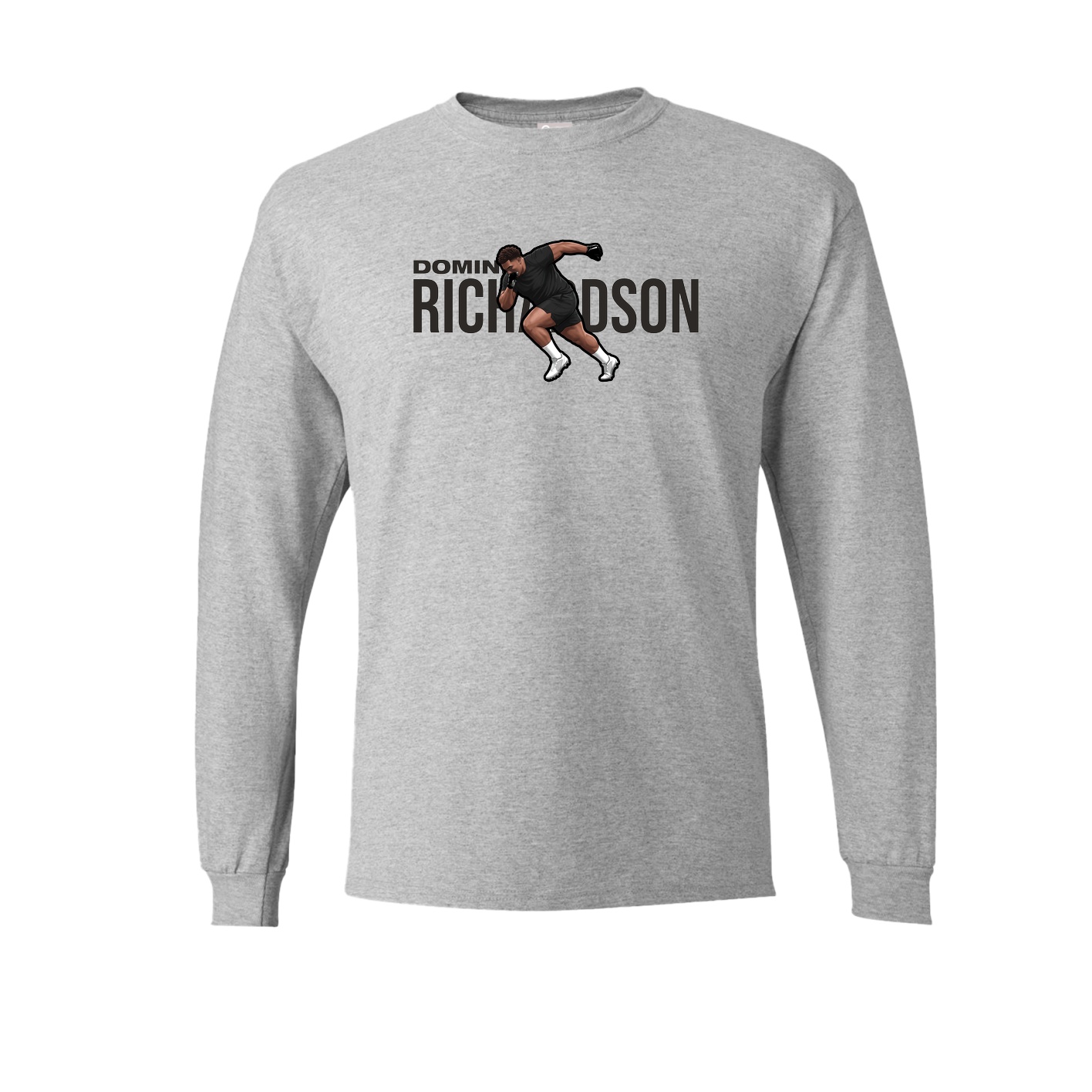 Long Sleeve Tee — Player Name in Grey