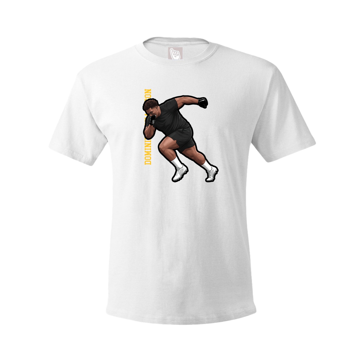 Tee — Name Vertical in White