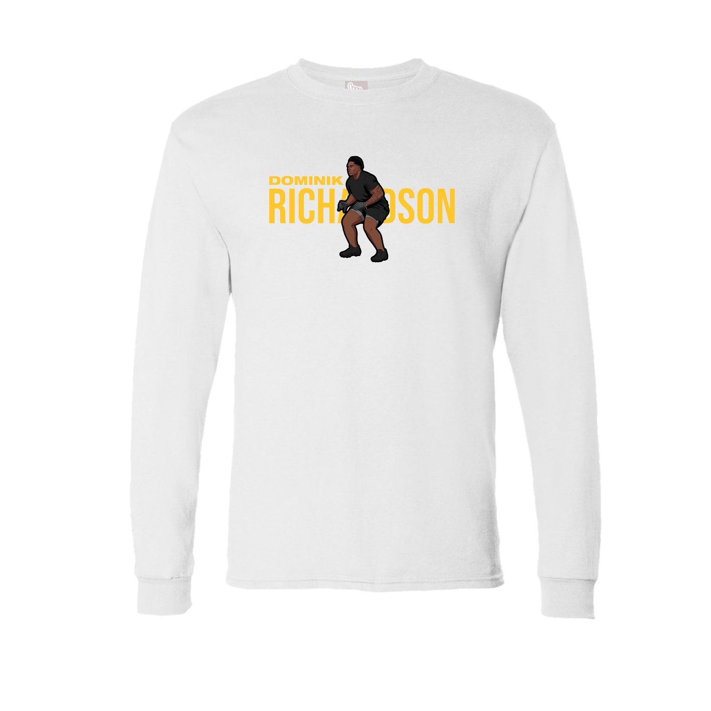 Long Sleeve Tee — Player Name in White