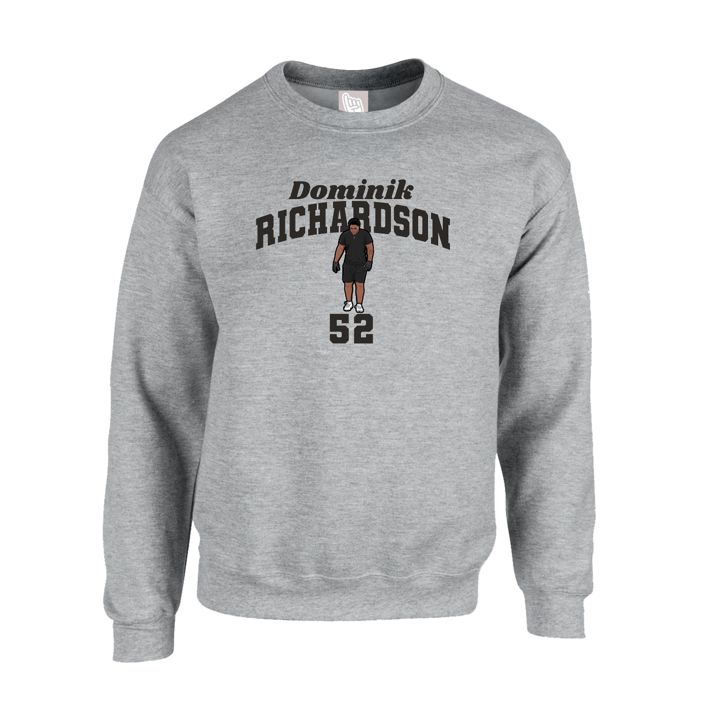 Fleece Crew — Signature Arch in Grey