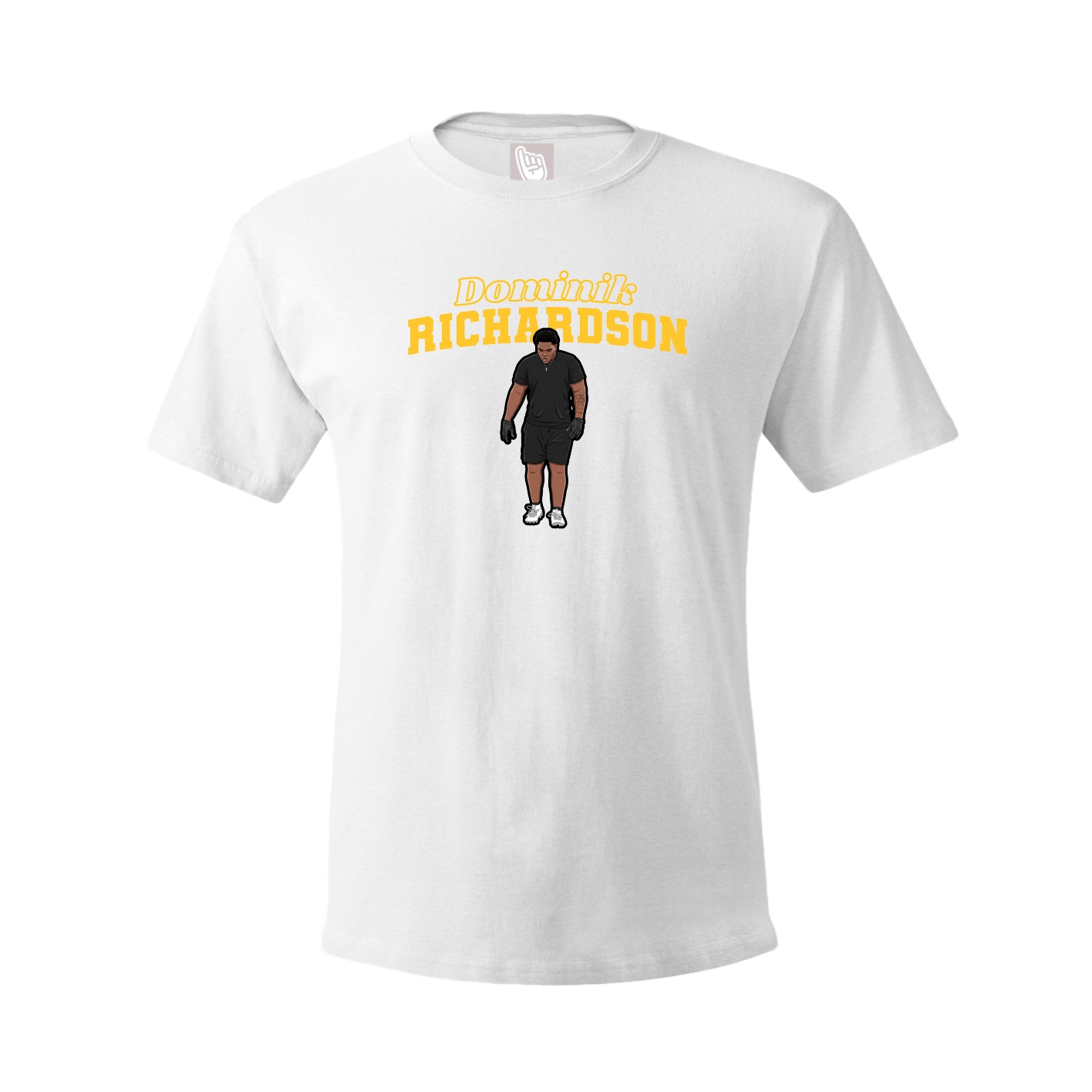 Youth Tee — Name Arch in White