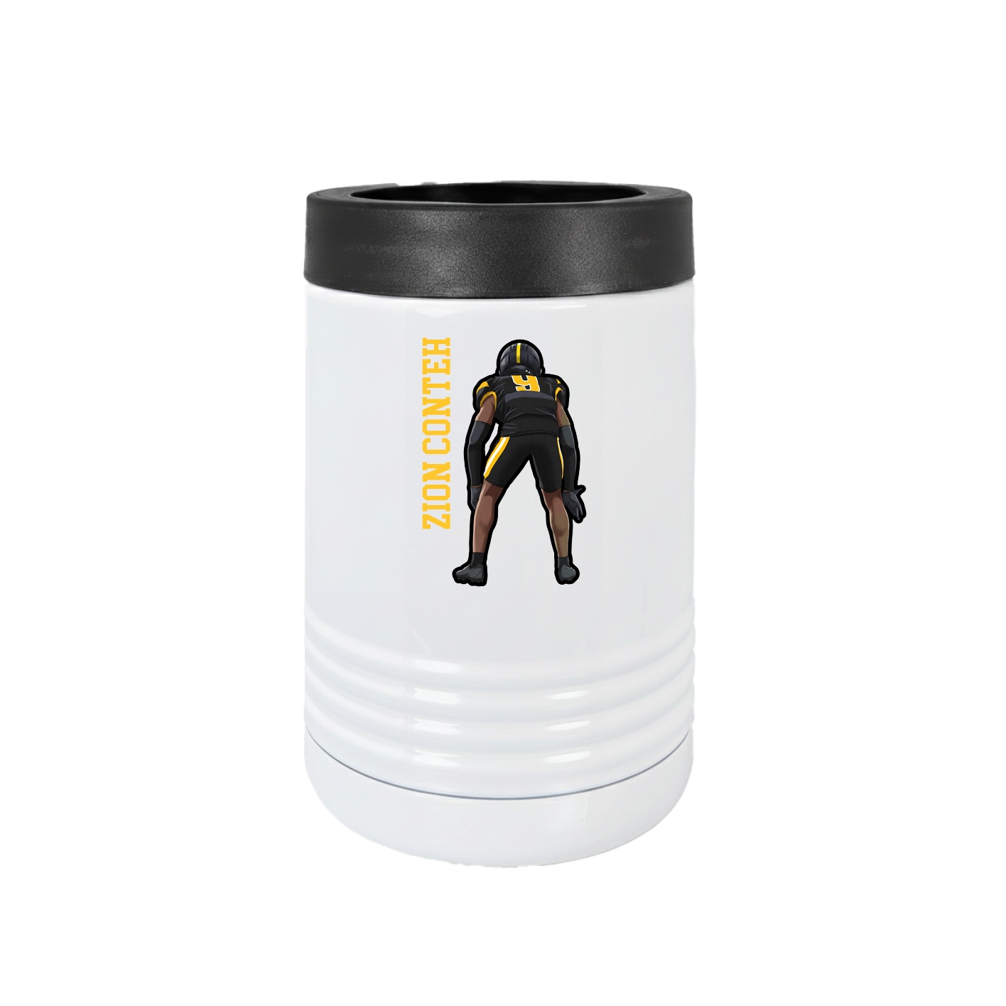 Beverage Holder — Name Vertical in White