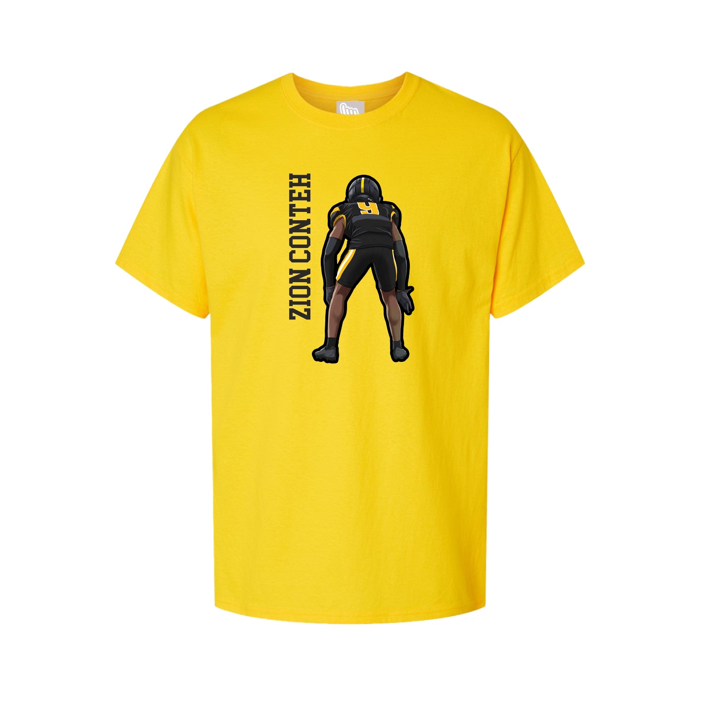 Youth Tee — Name Vertical in Gold