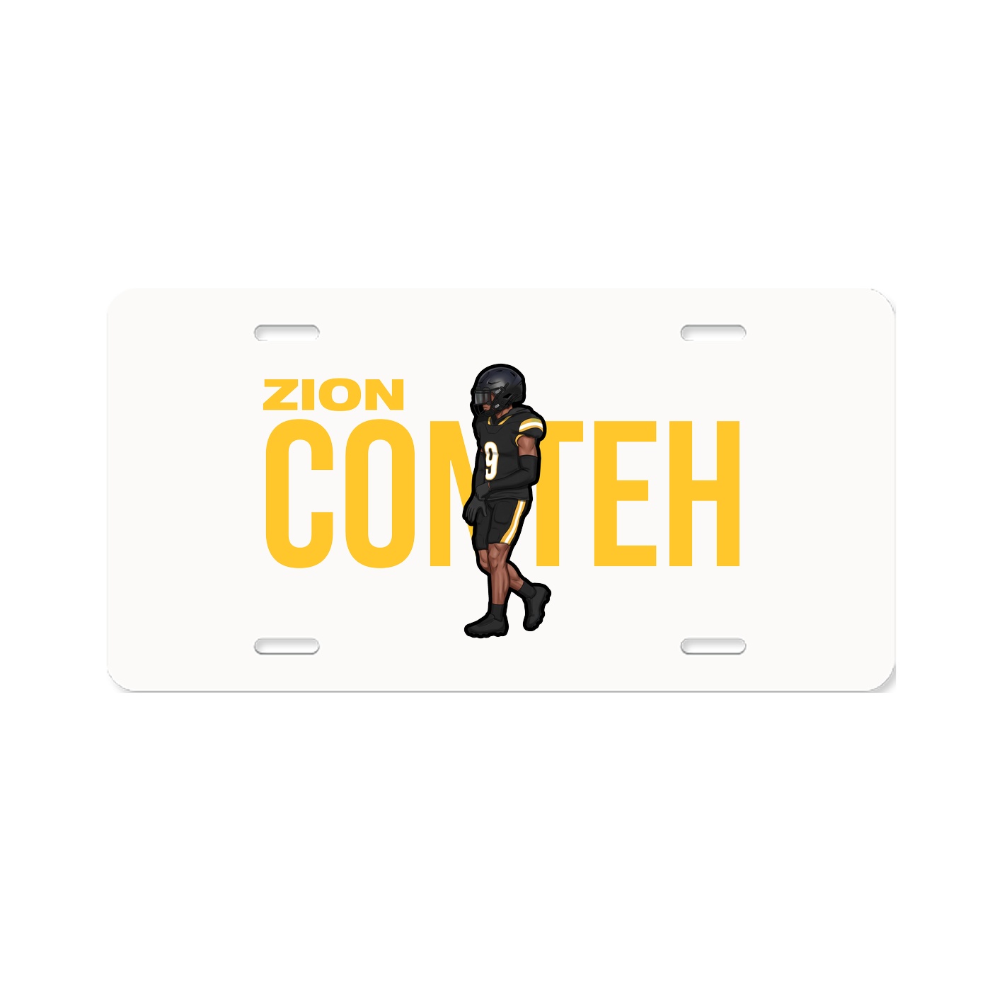 License Plate — Player Name in Classic