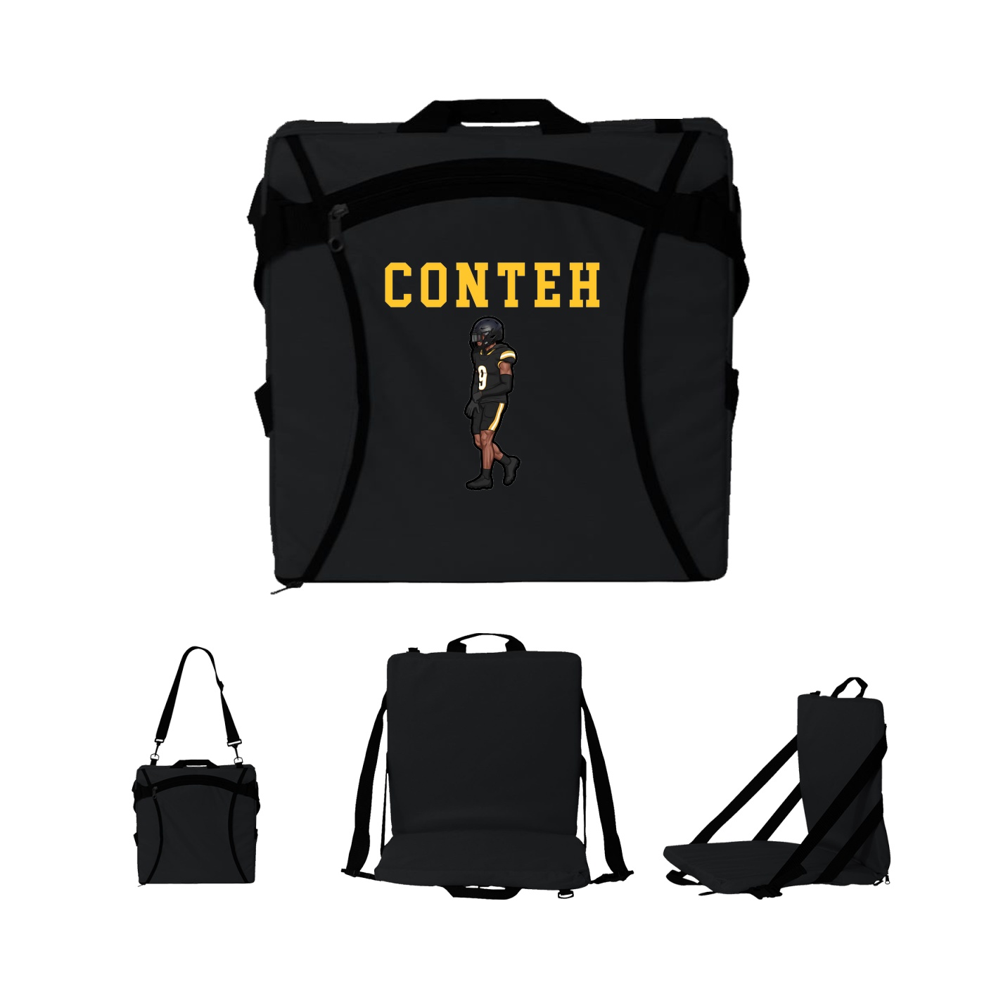 Folding Stadium Seat — Shirsey in Black