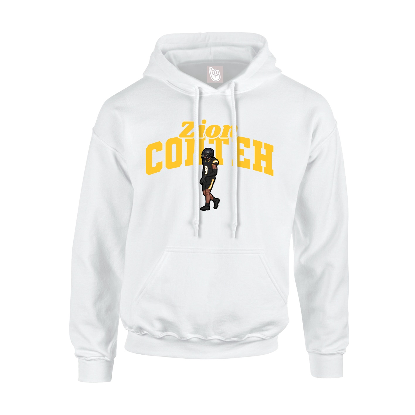 Youth Hoodie — Signature Arch in White