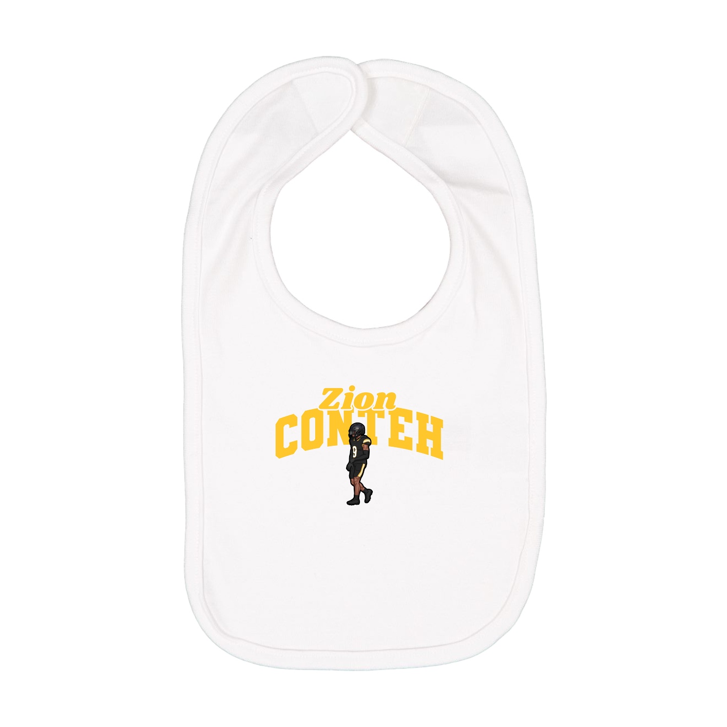 Infant Bib — Signature Arch in White