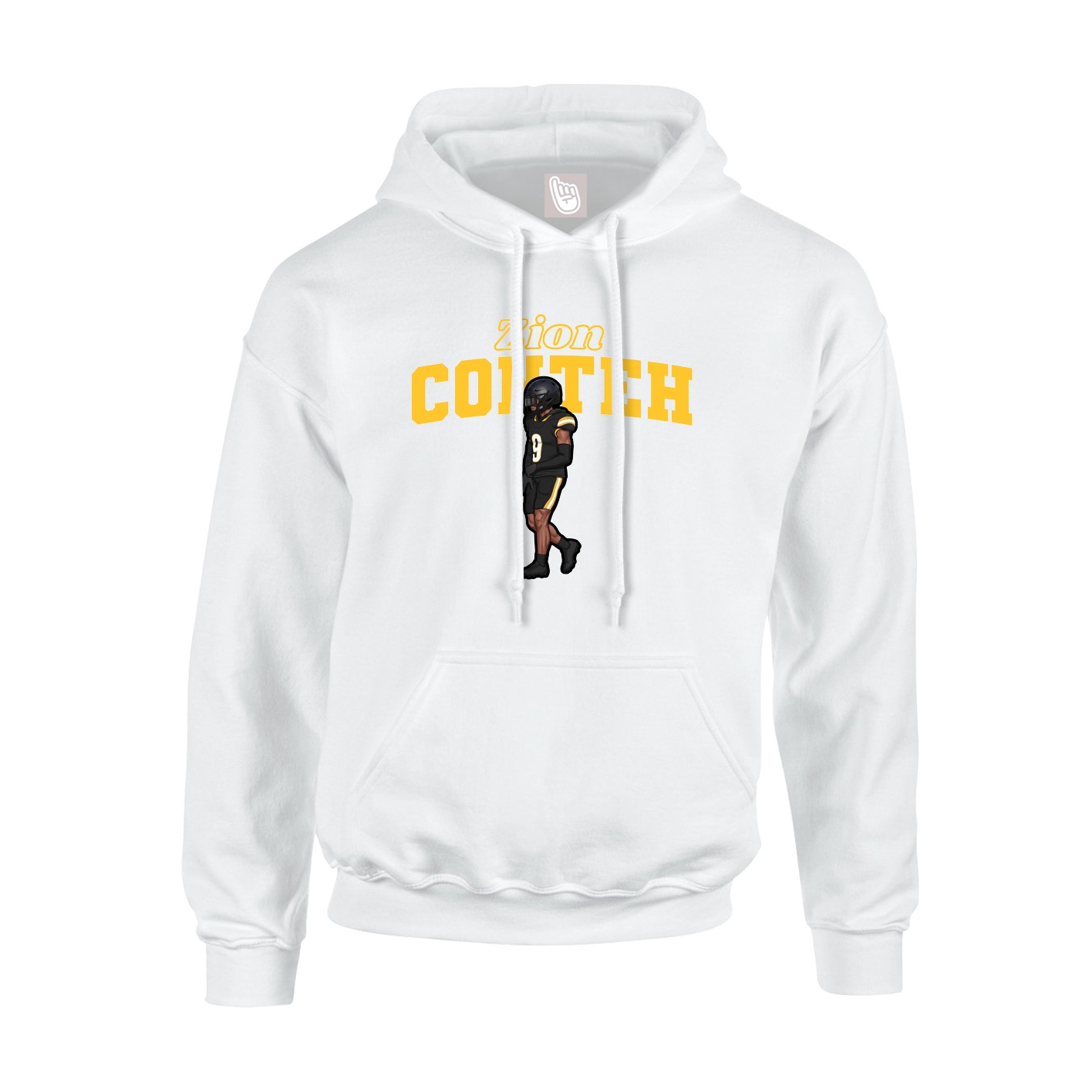 Hoodie — Name Arch in White