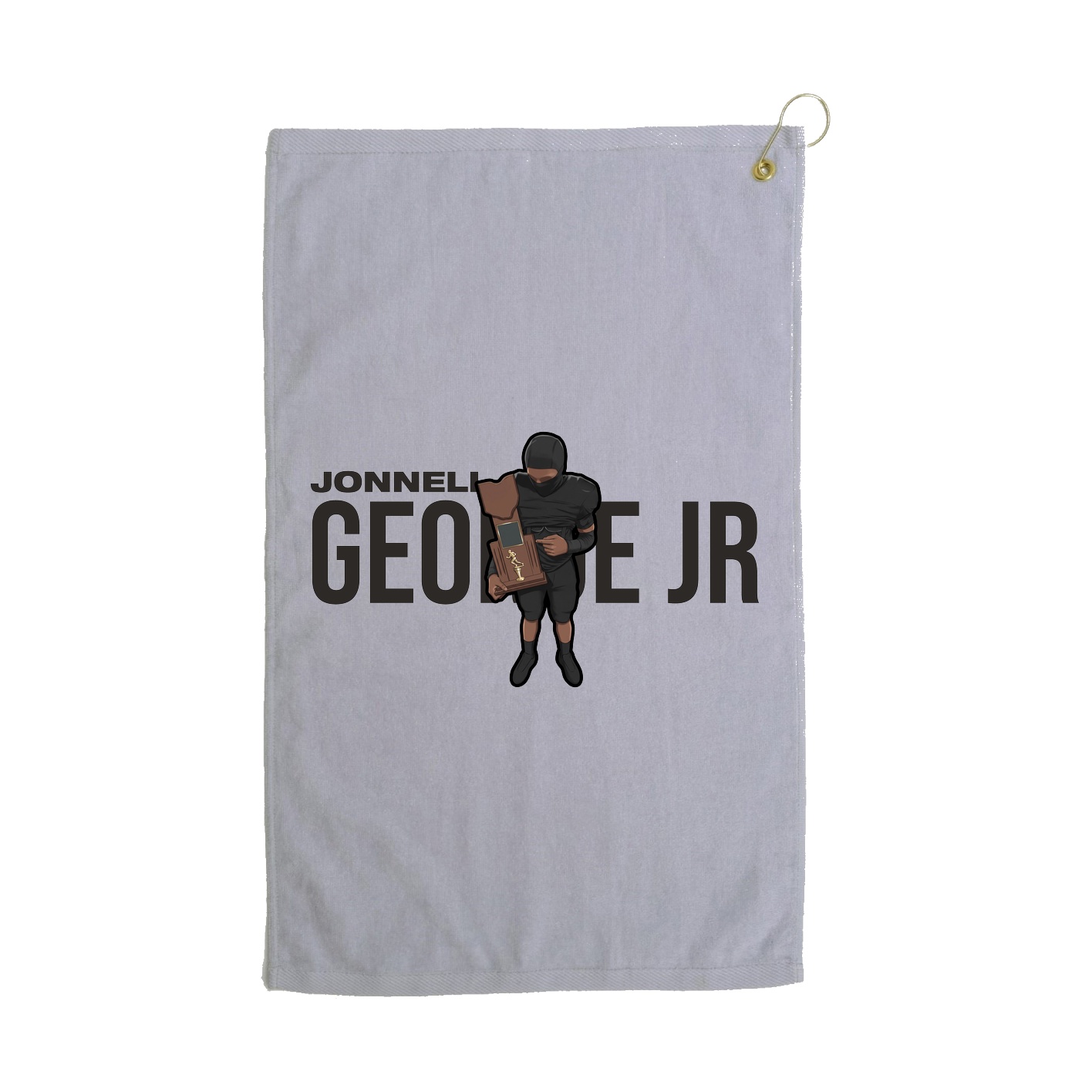 Golf Towel — Player Name in Grey