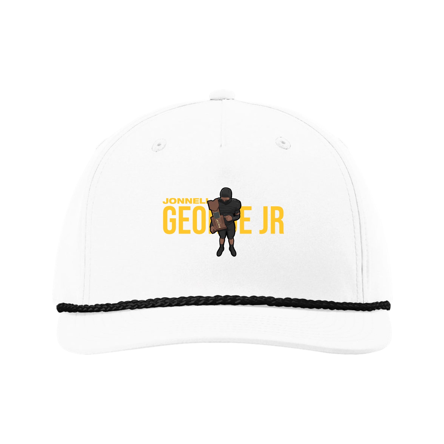 Five-Panel Classic Rope Cap — Player Name in White