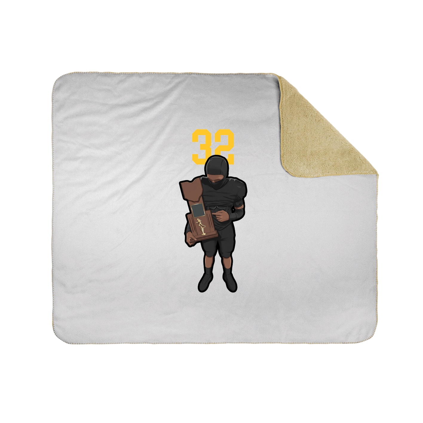Throw Blanket — Number Top in White