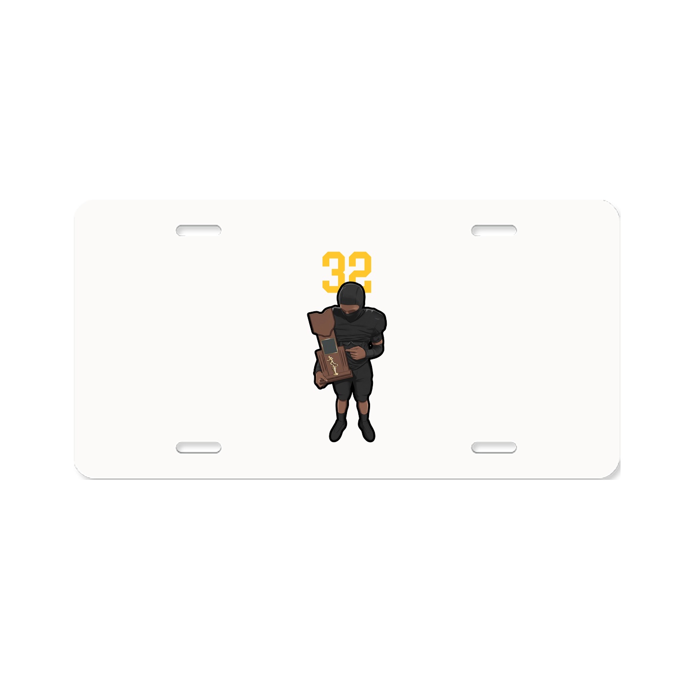 License Plate — Number Top in Classic