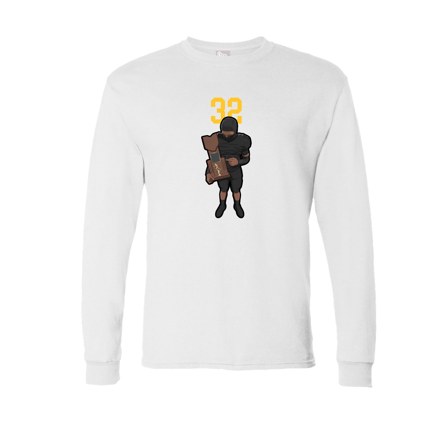 Long Sleeve Tee — Number Top in White