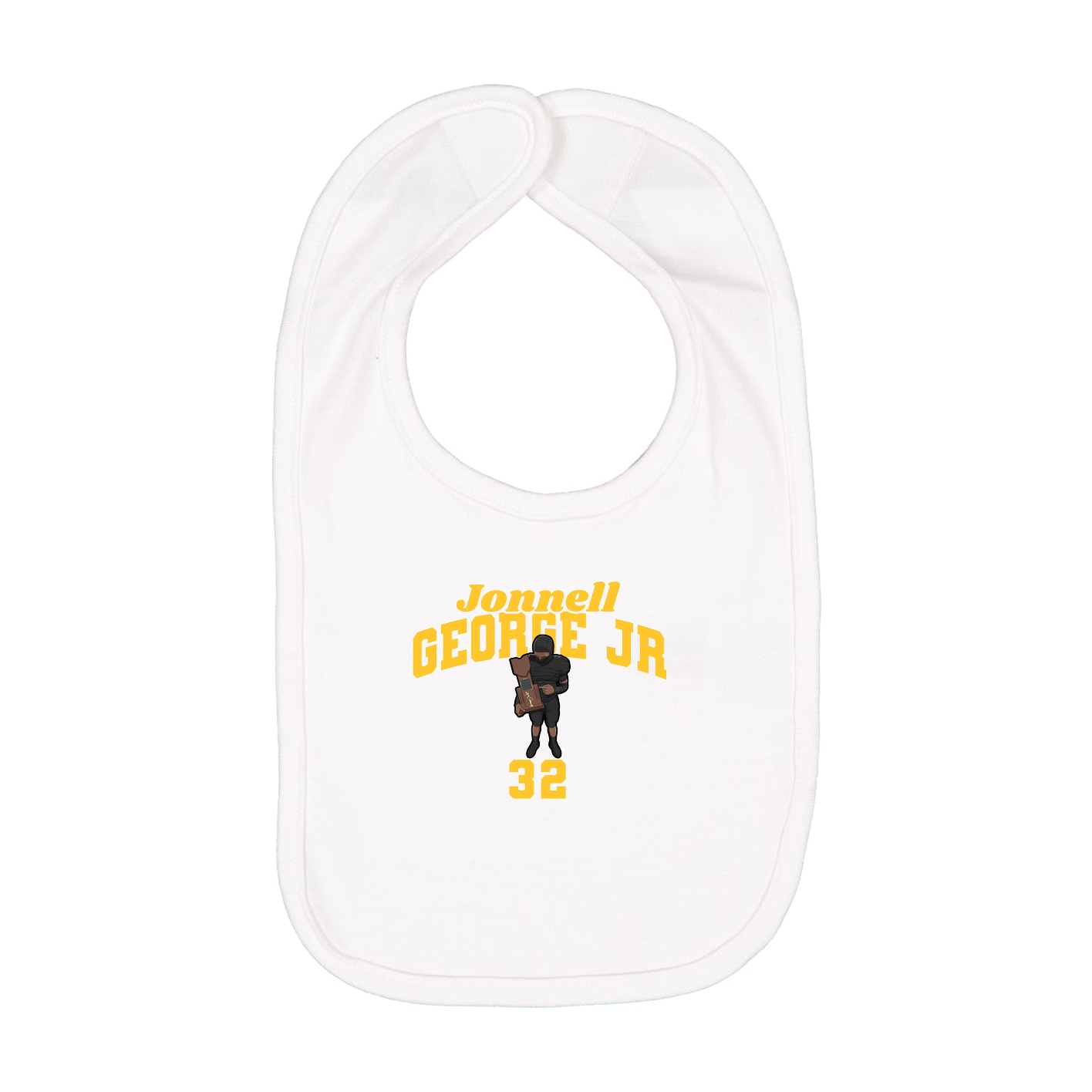 Infant Bib — Signature Arch in White