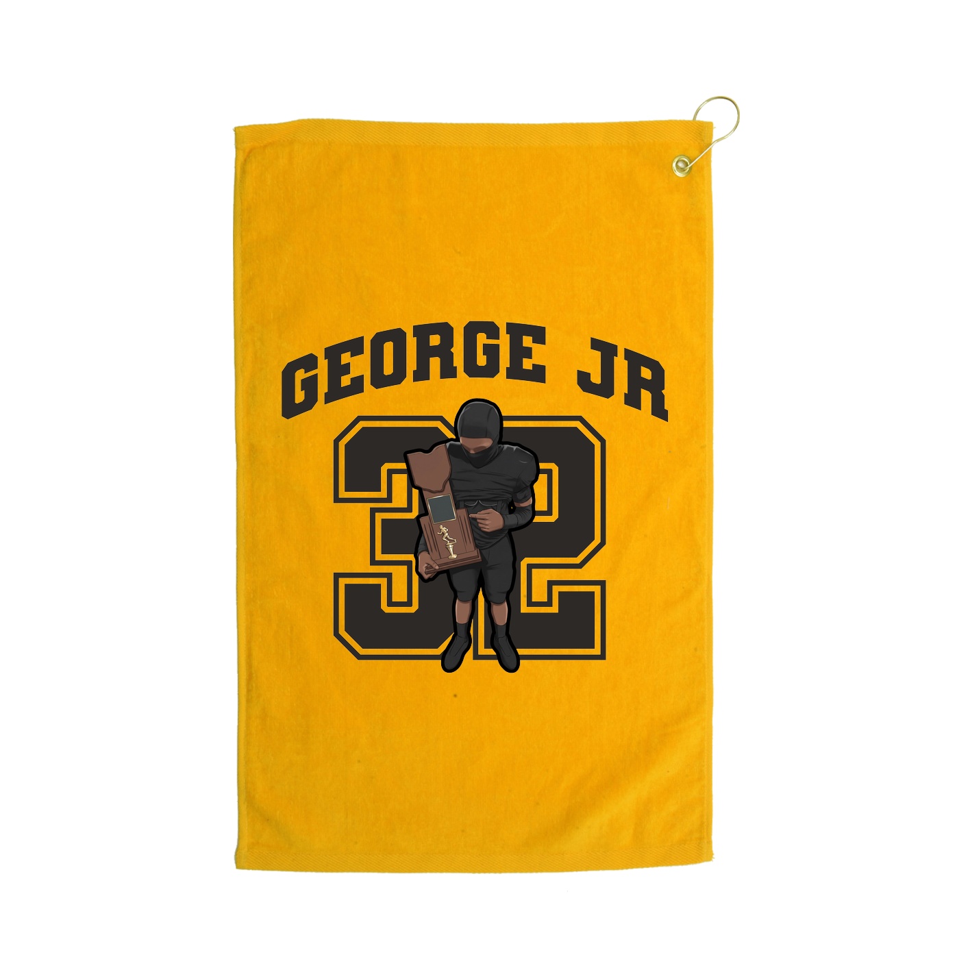 Golf Towel — Number in Gold