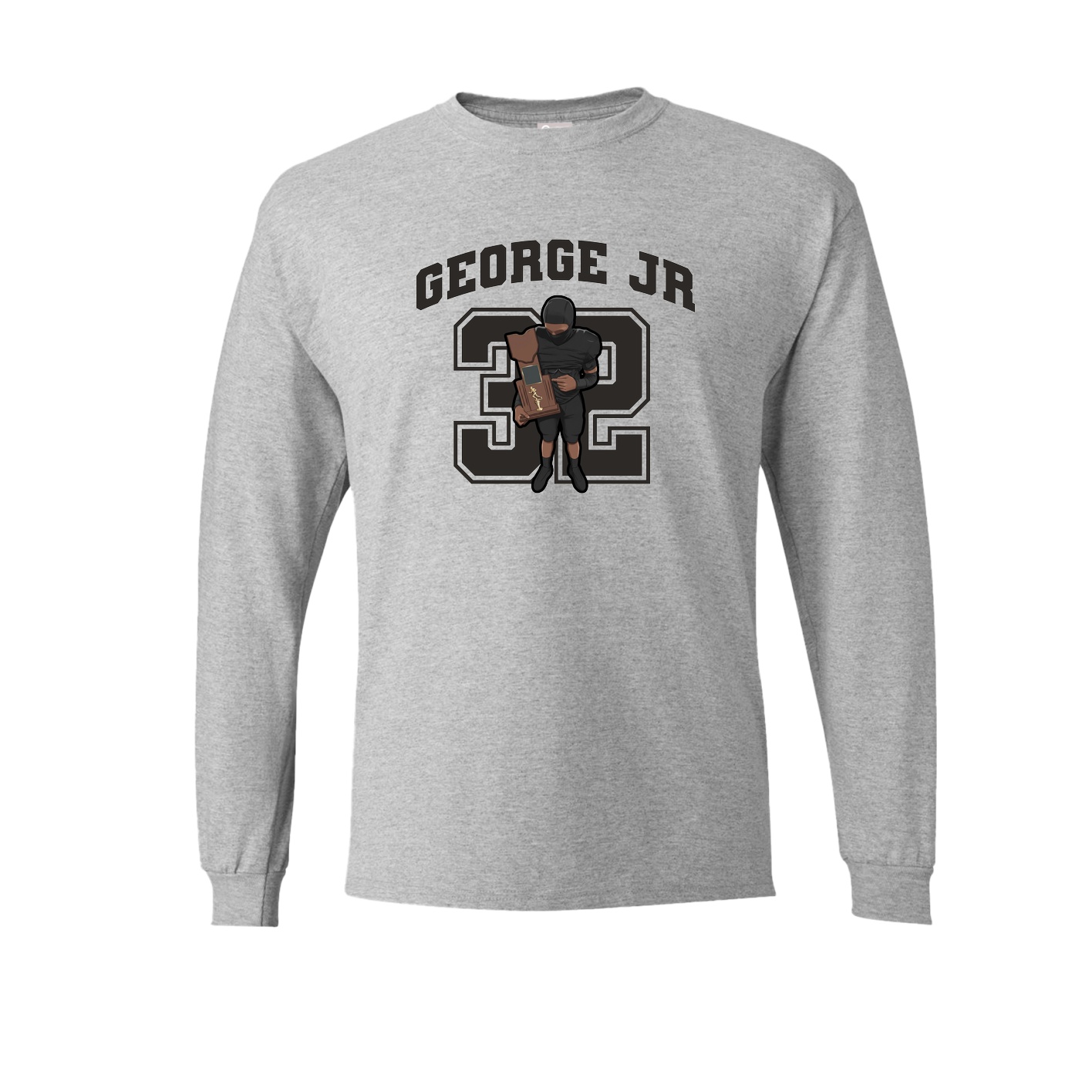Long Sleeve Tee — Number in Grey