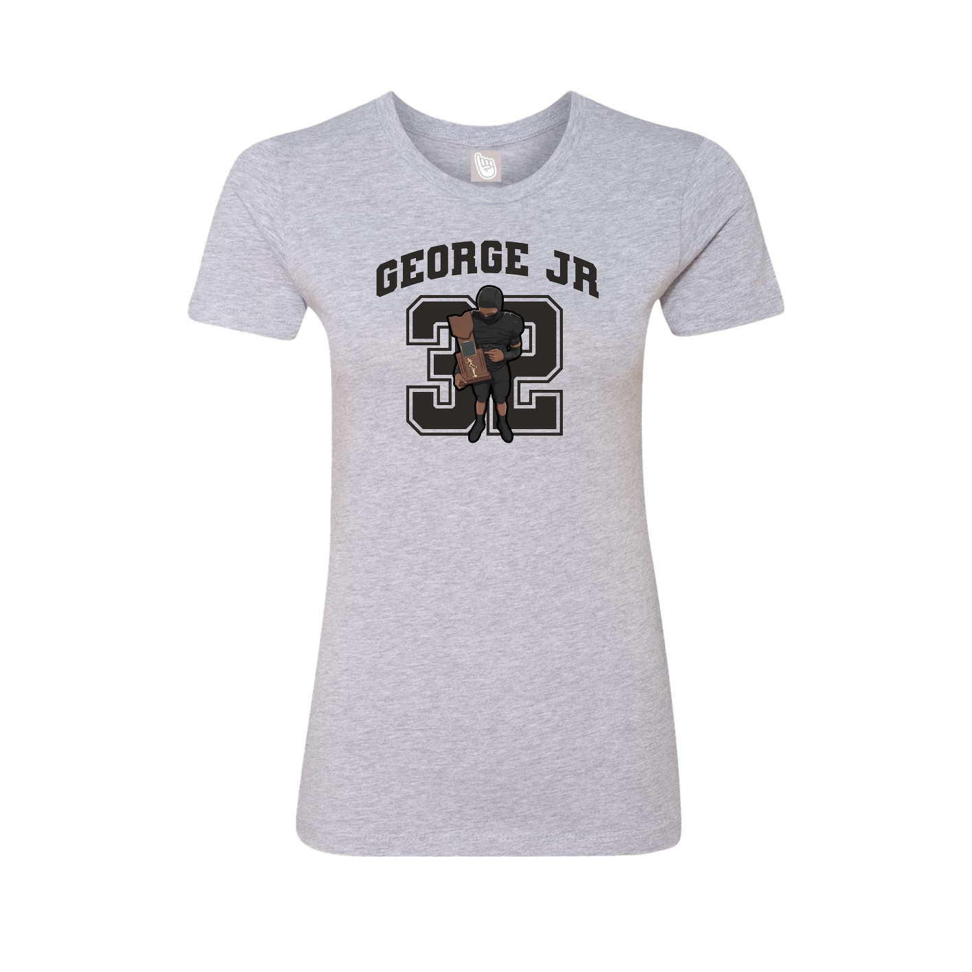 Fitted Women's Tee — Number in Grey