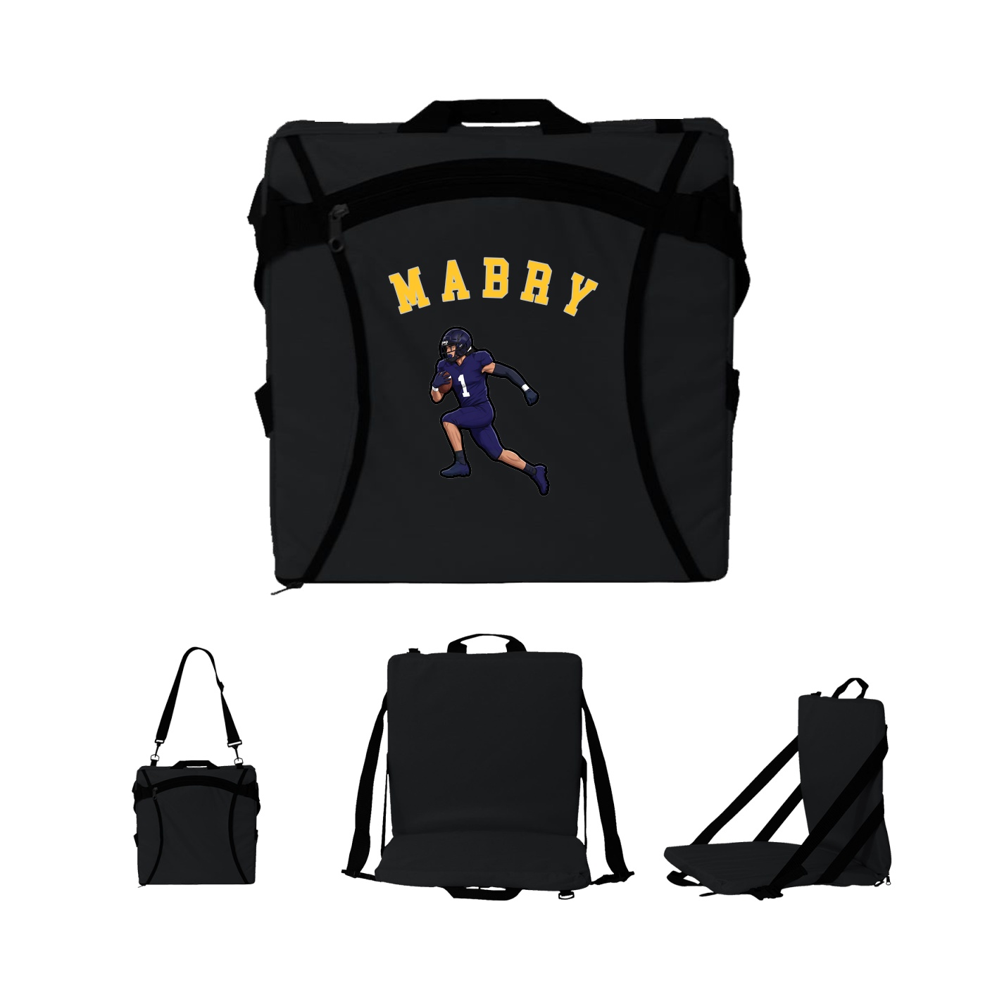 Folding Stadium Seat — Shirsey Arch in Black
