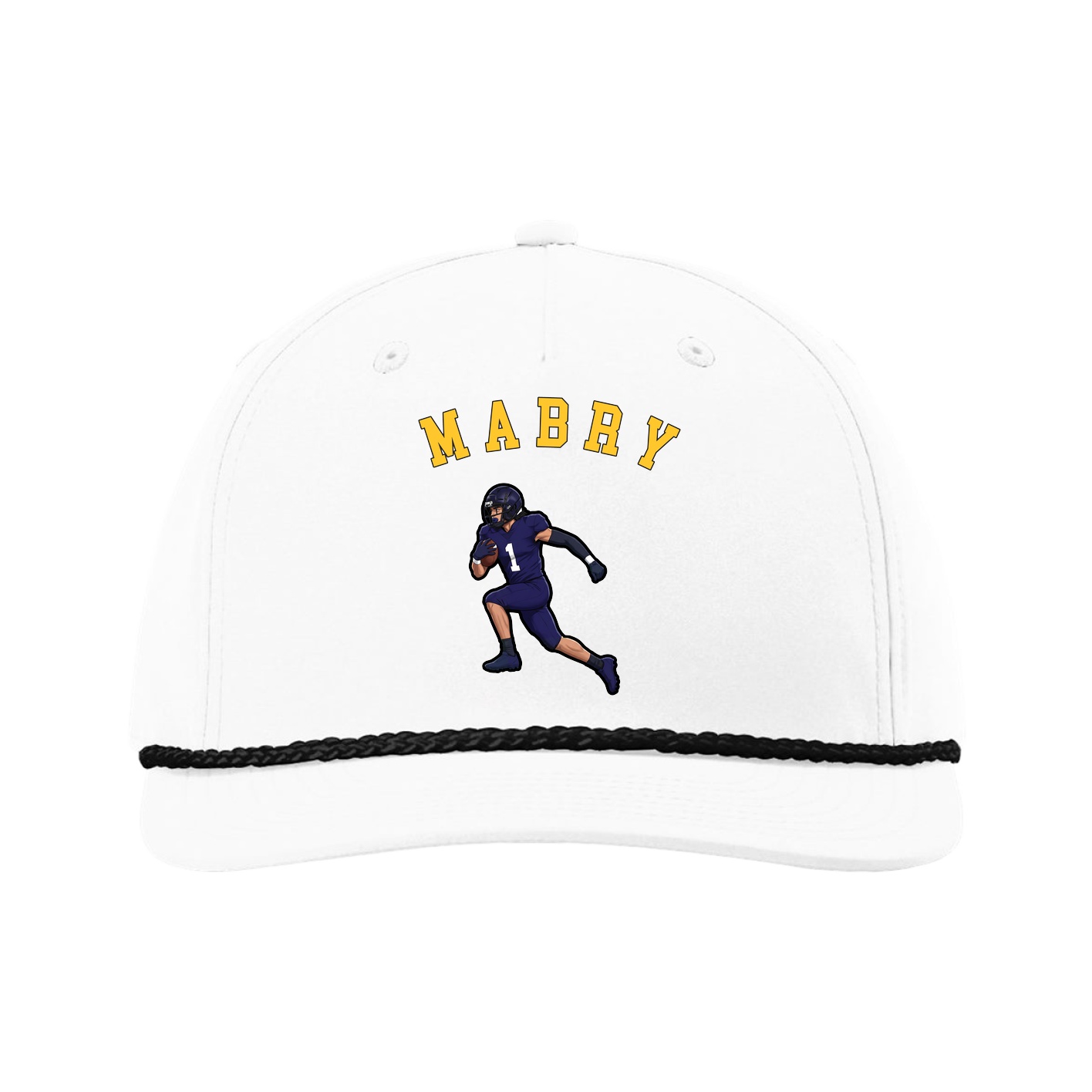 Five-Panel Classic Rope Cap — Shirsey Arch in White