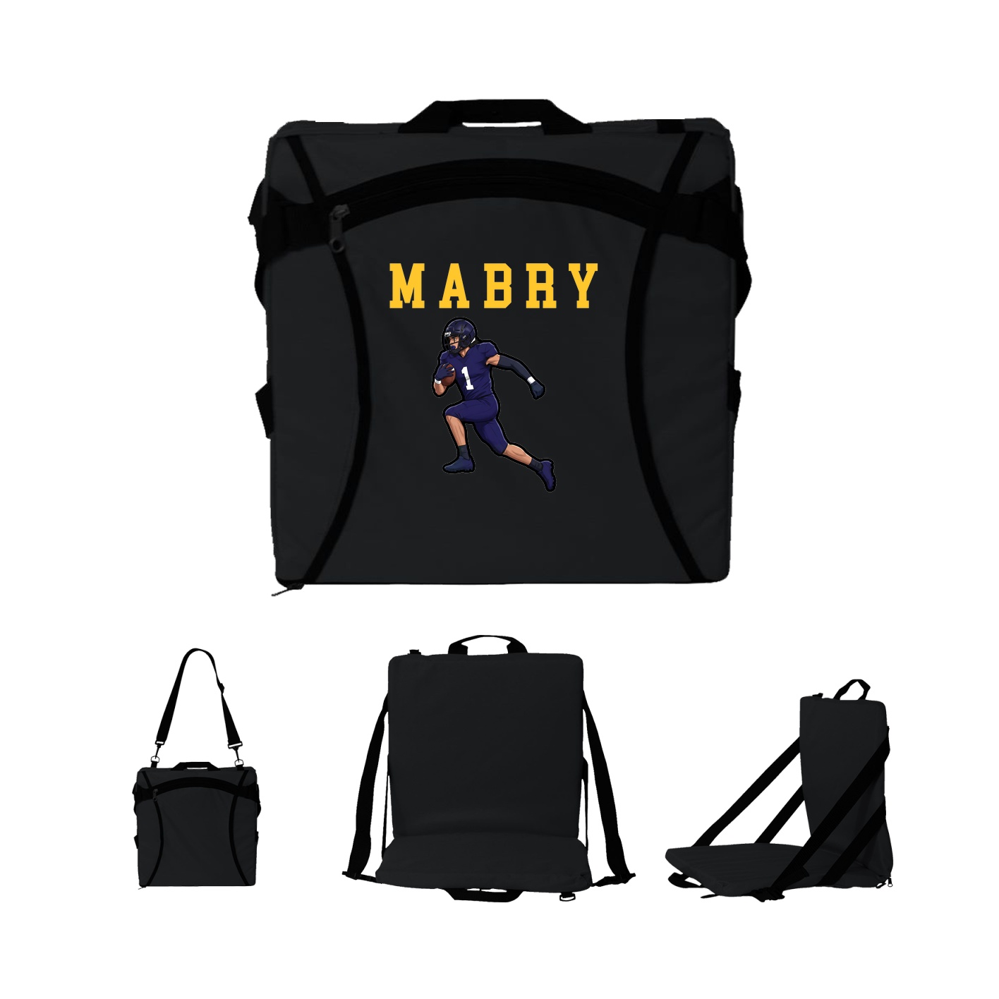Folding Stadium Seat — Shirsey in Black
