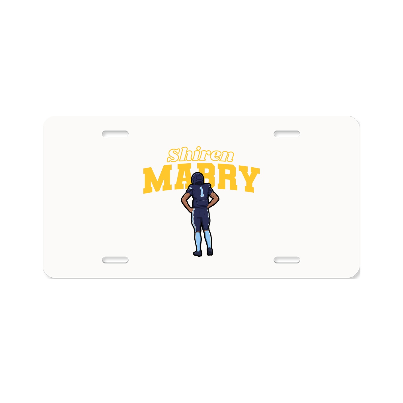 License Plate — Name Arch in Classic