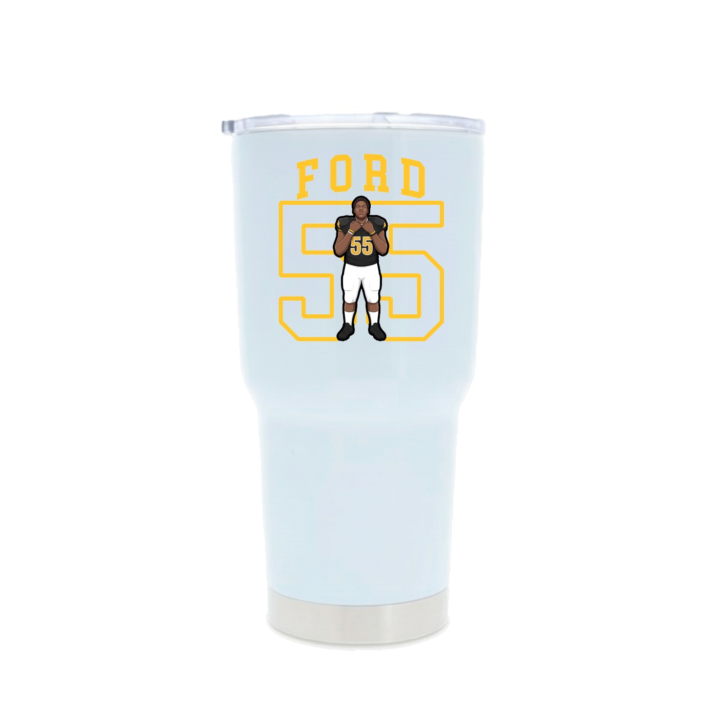 30oz Stainless Steel Tumbler — Shirsey in White