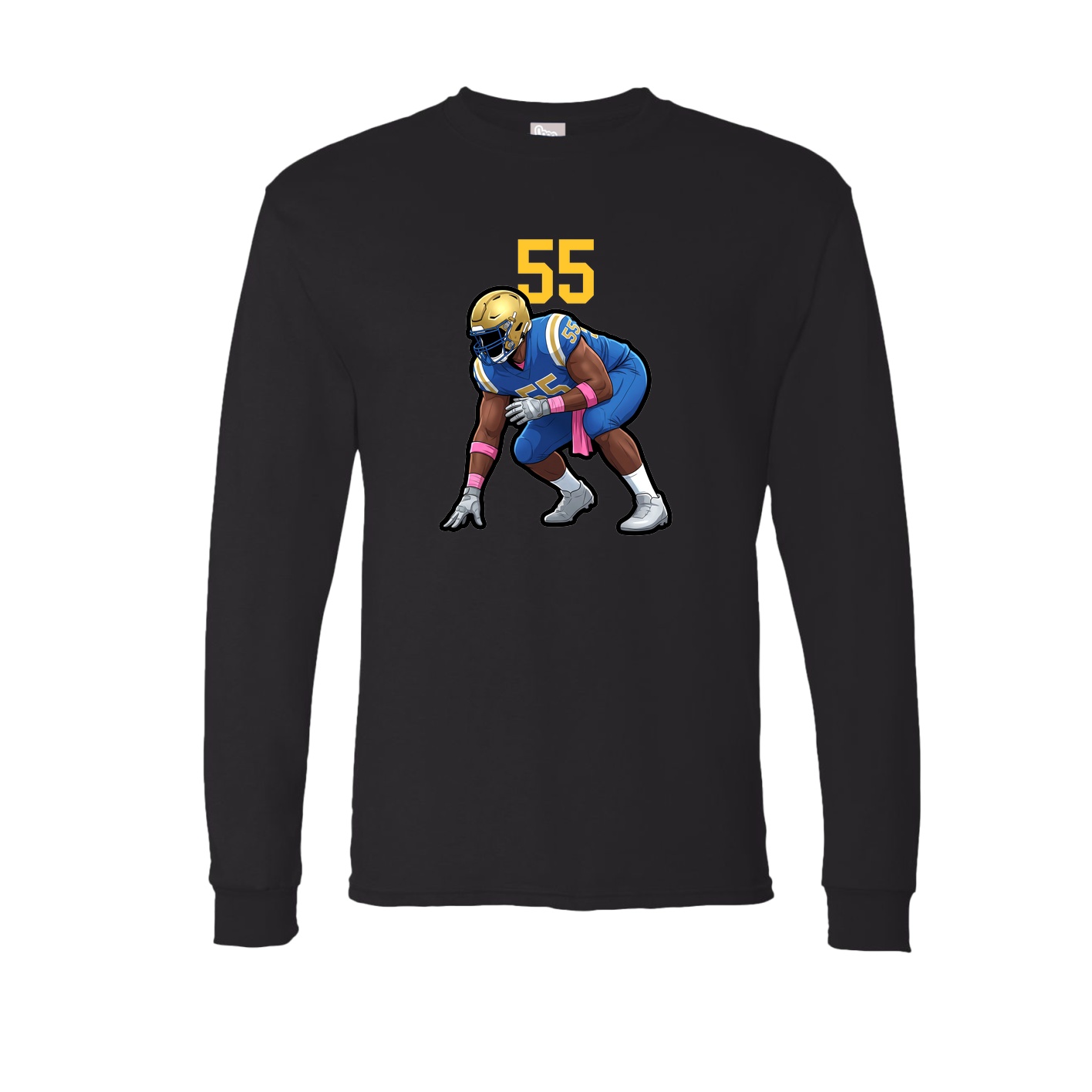 Long Sleeve Tee — Number Top in Black