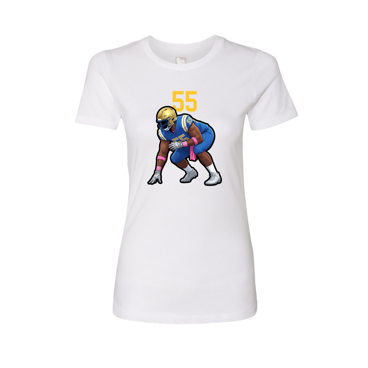 Fitted Women's Tee — Number Top in White