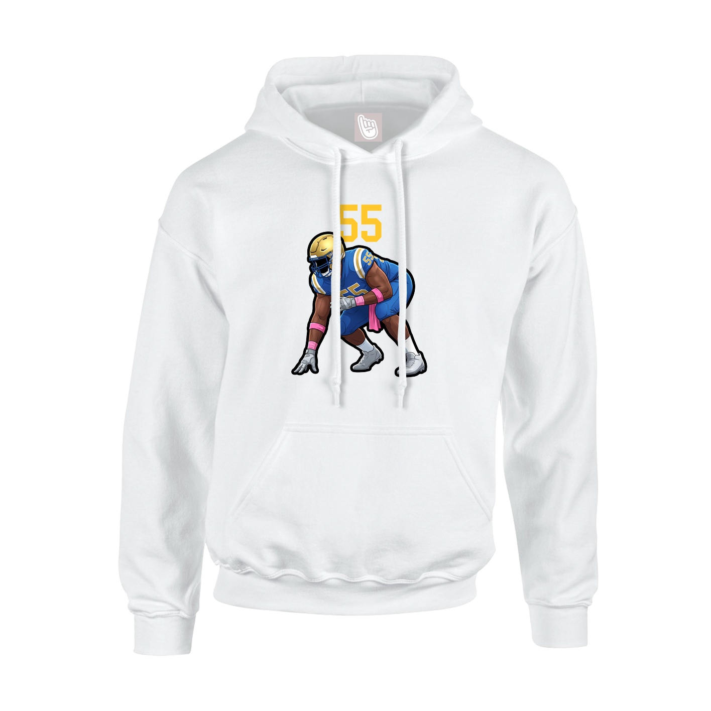 Hoodie — Number Top in White