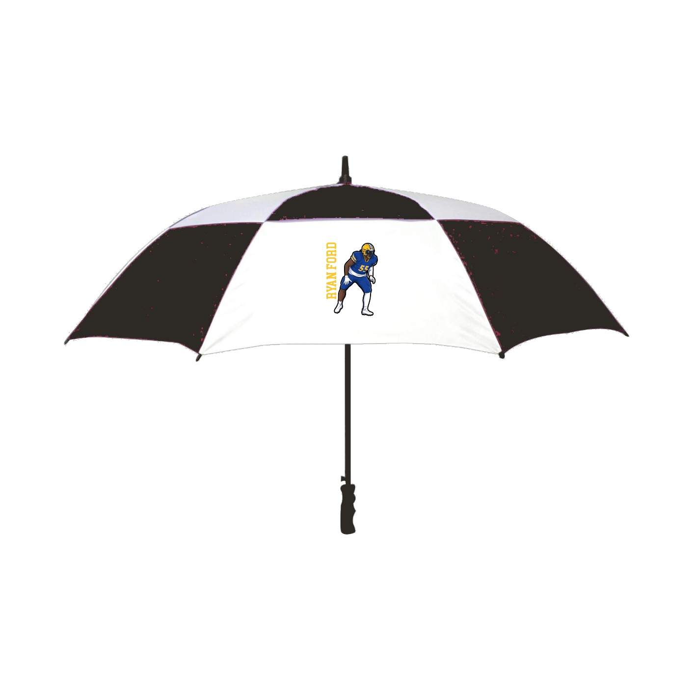 Golf Umbrella — Name Vertical in Black