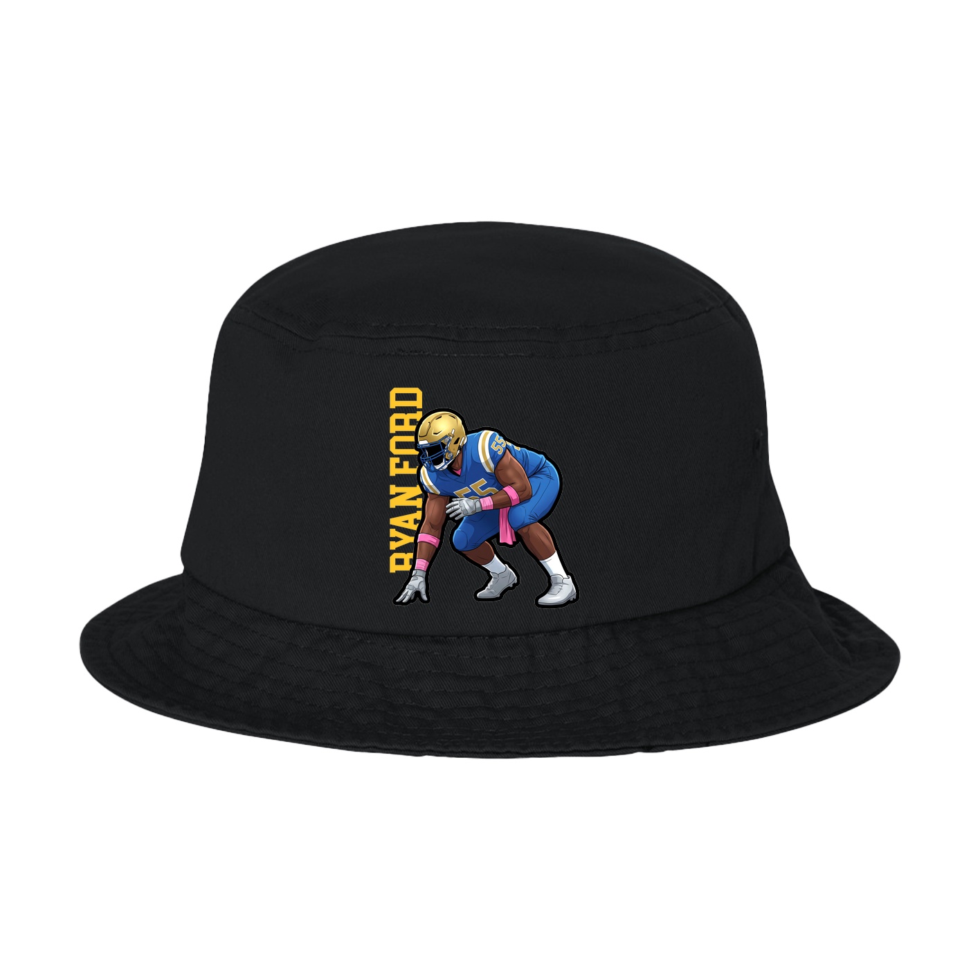 Bucket Cap — Name Vertical in Black