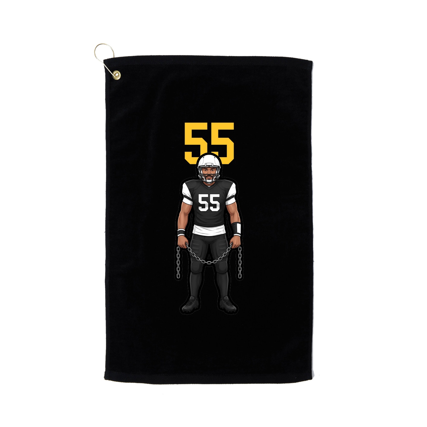 Golf Towel — Number Top in Black