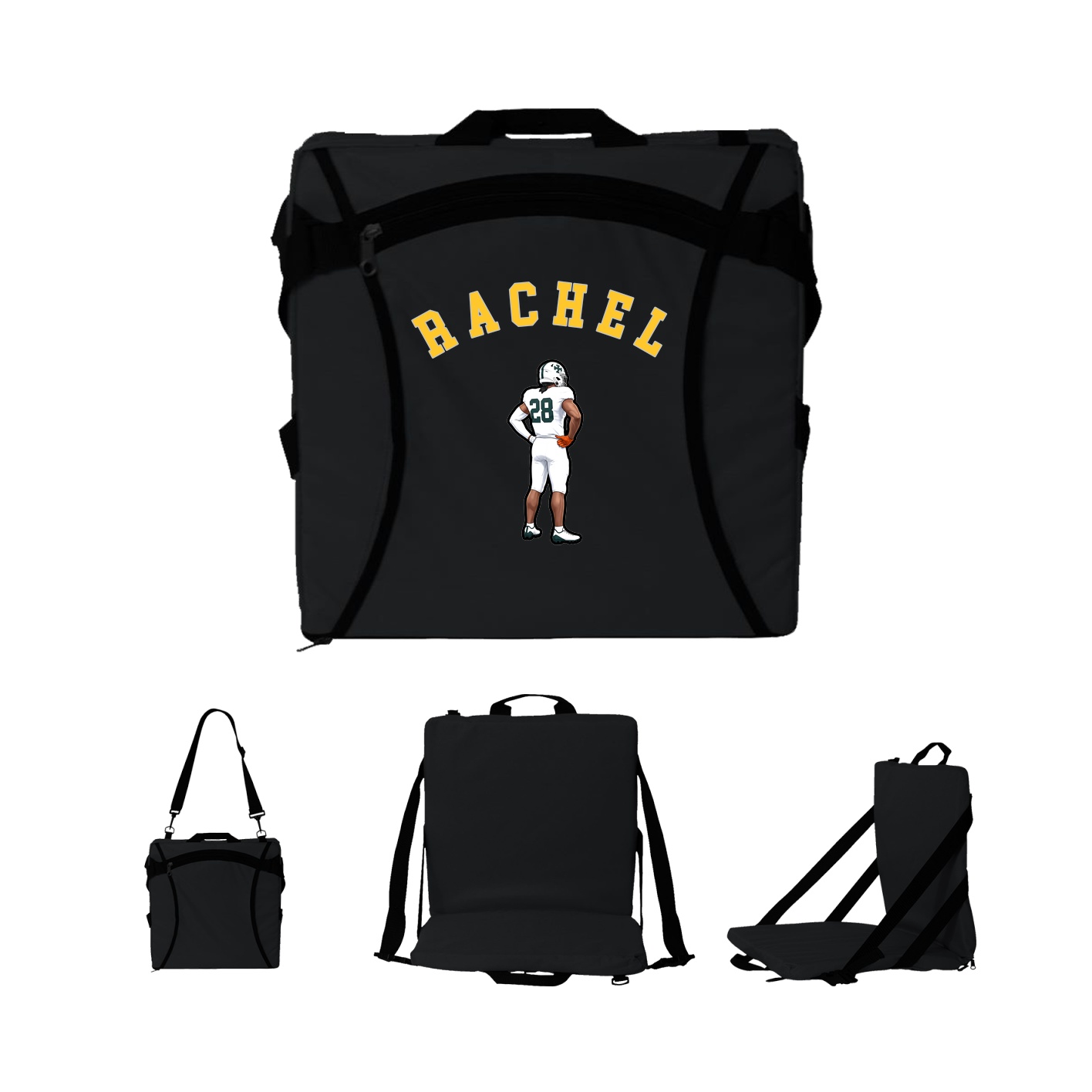 Folding Stadium Seat — Shirsey Arch in Black