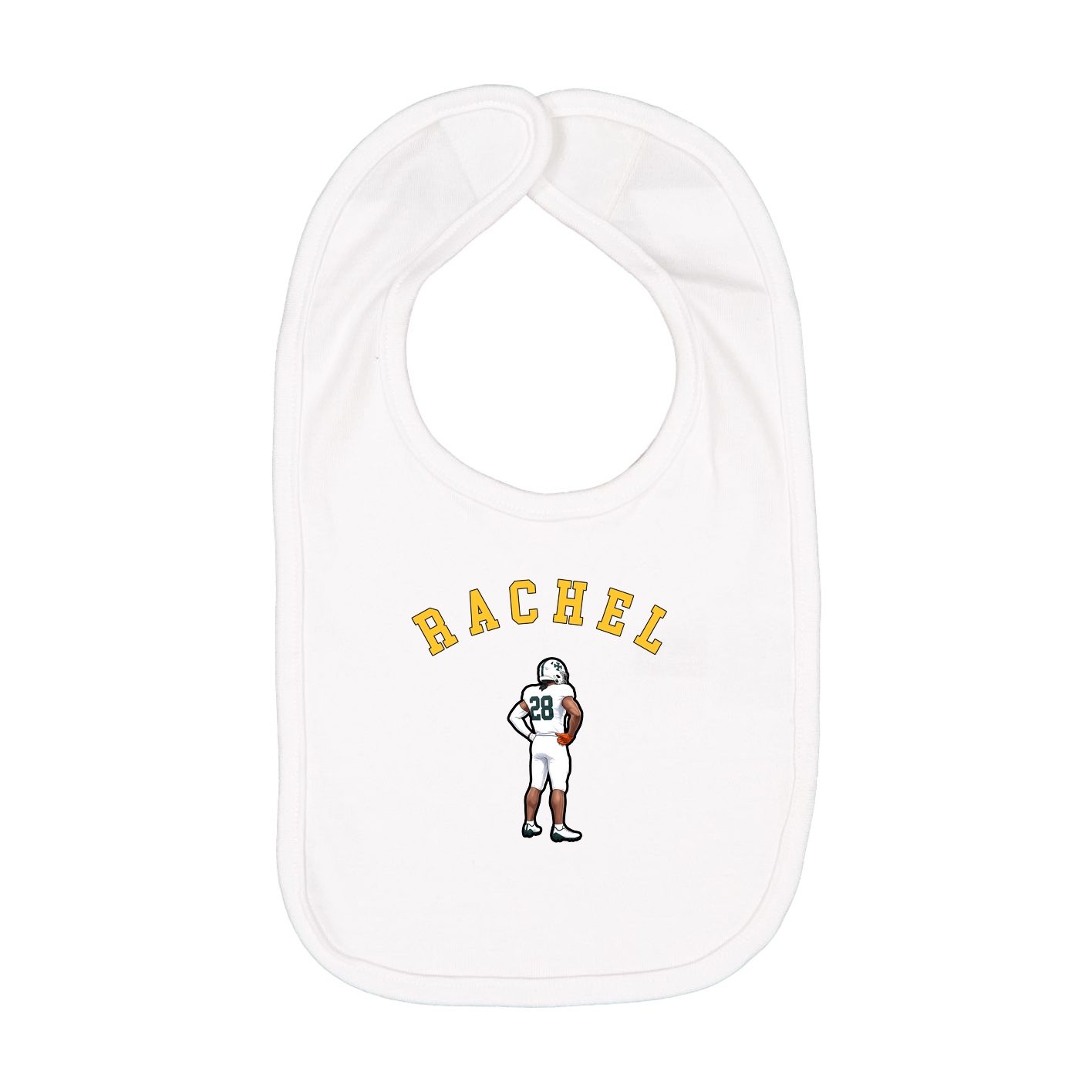 Infant Bib — Shirsey Arch in White