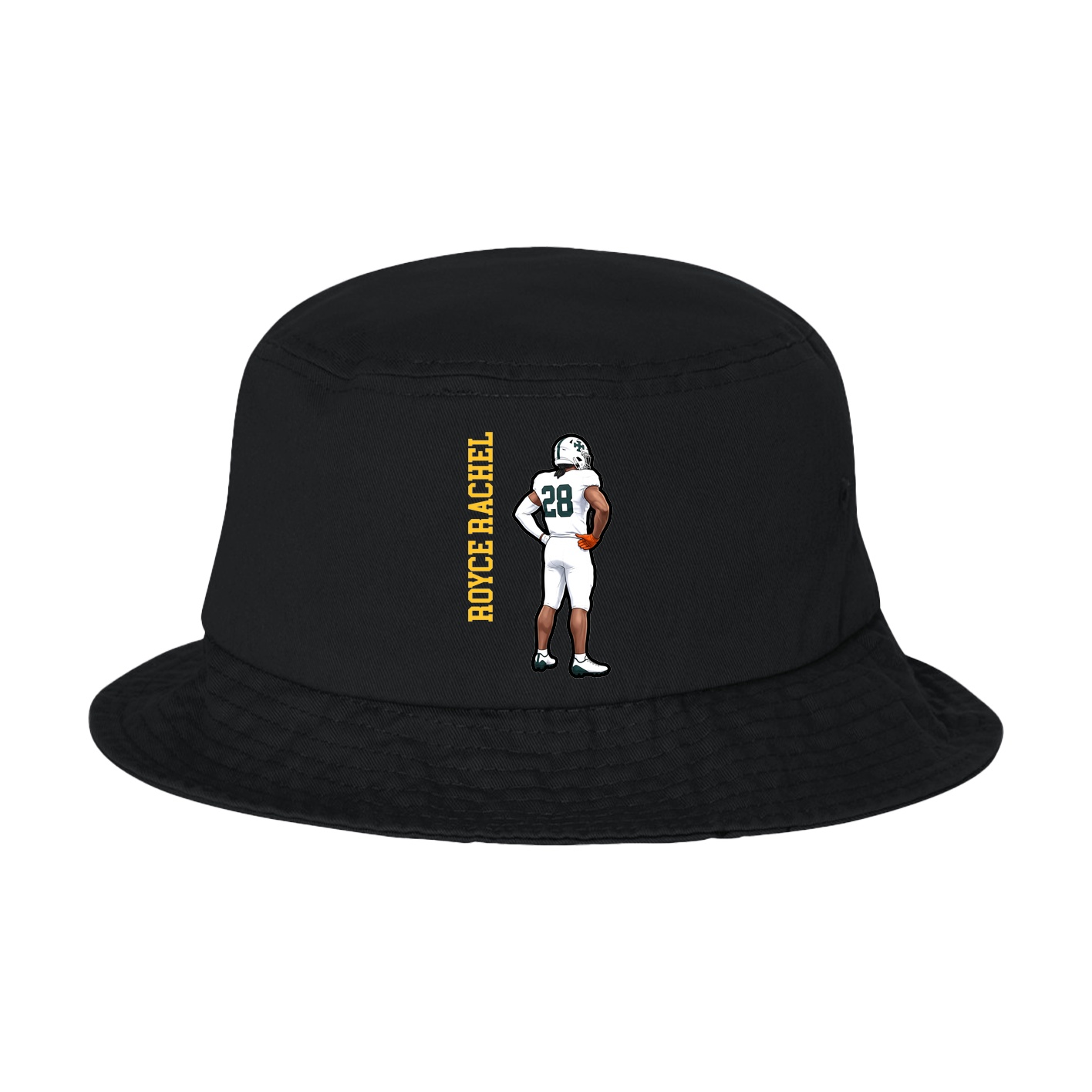 Bucket Cap — Name Vertical in Black