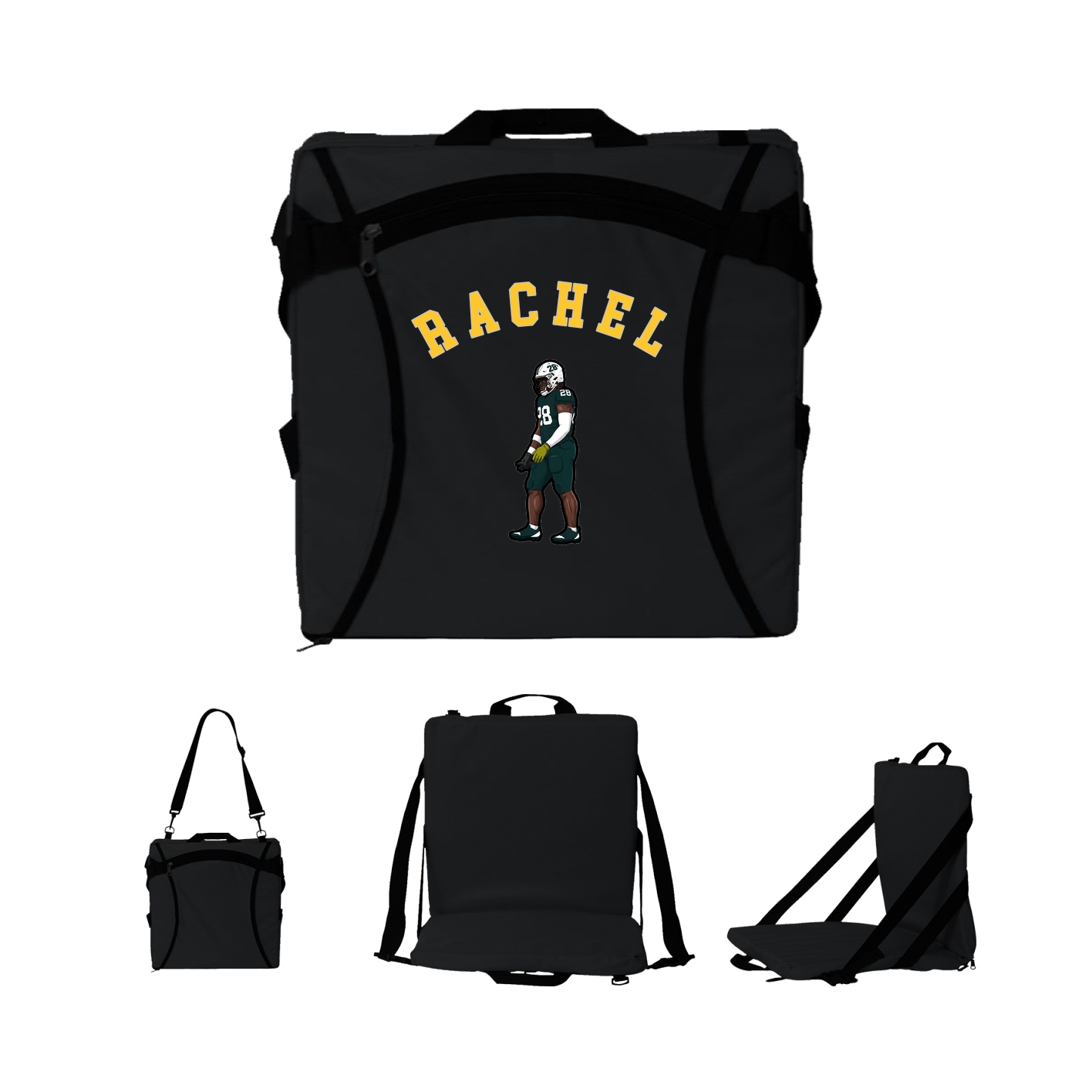 Folding Stadium Seat — Shirsey Arch in Black