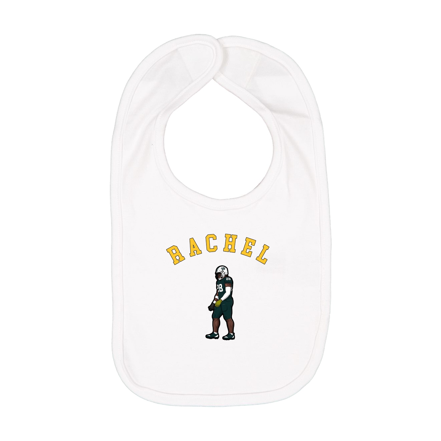 Infant Bib — Shirsey Arch in White