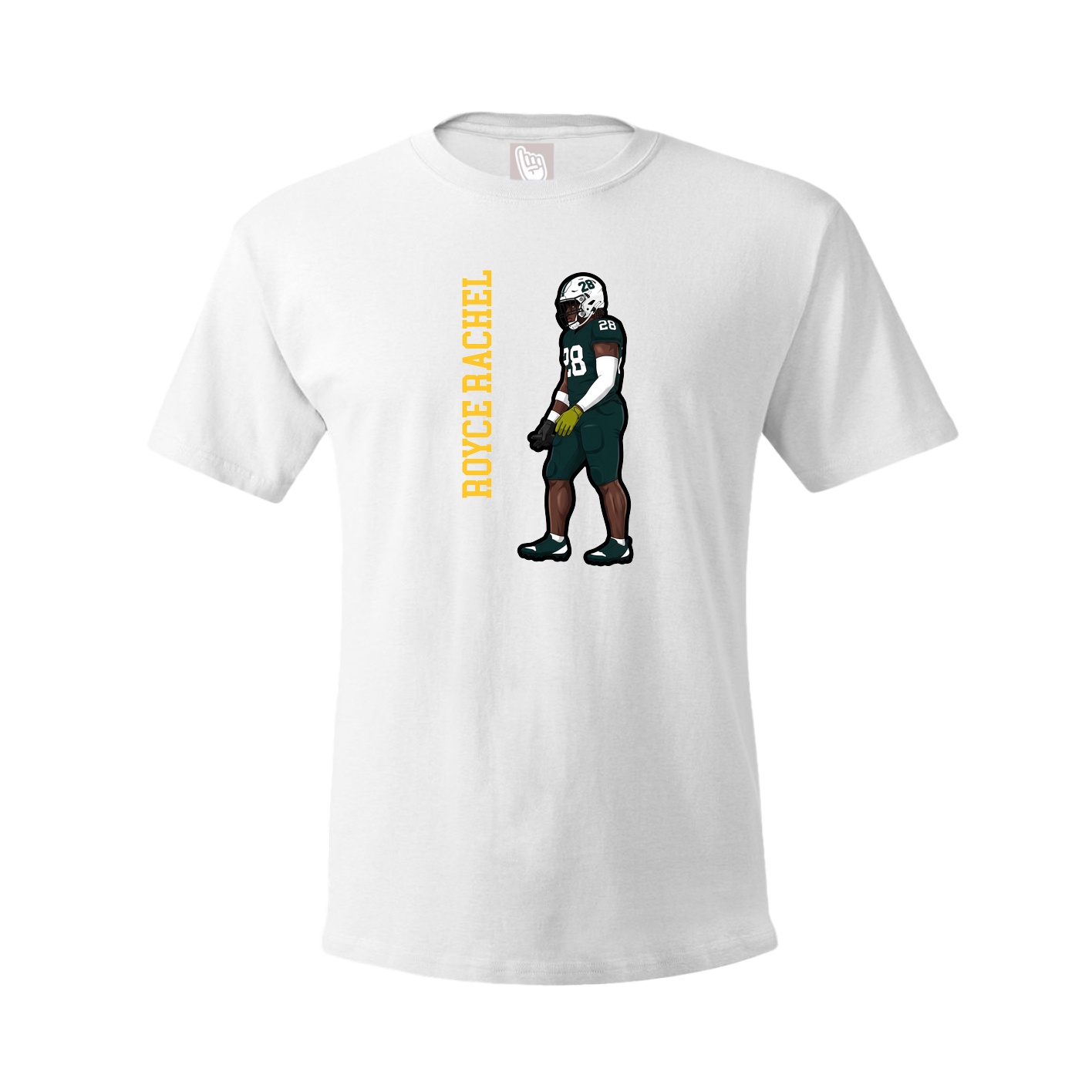 Youth Tee — Name Vertical in White