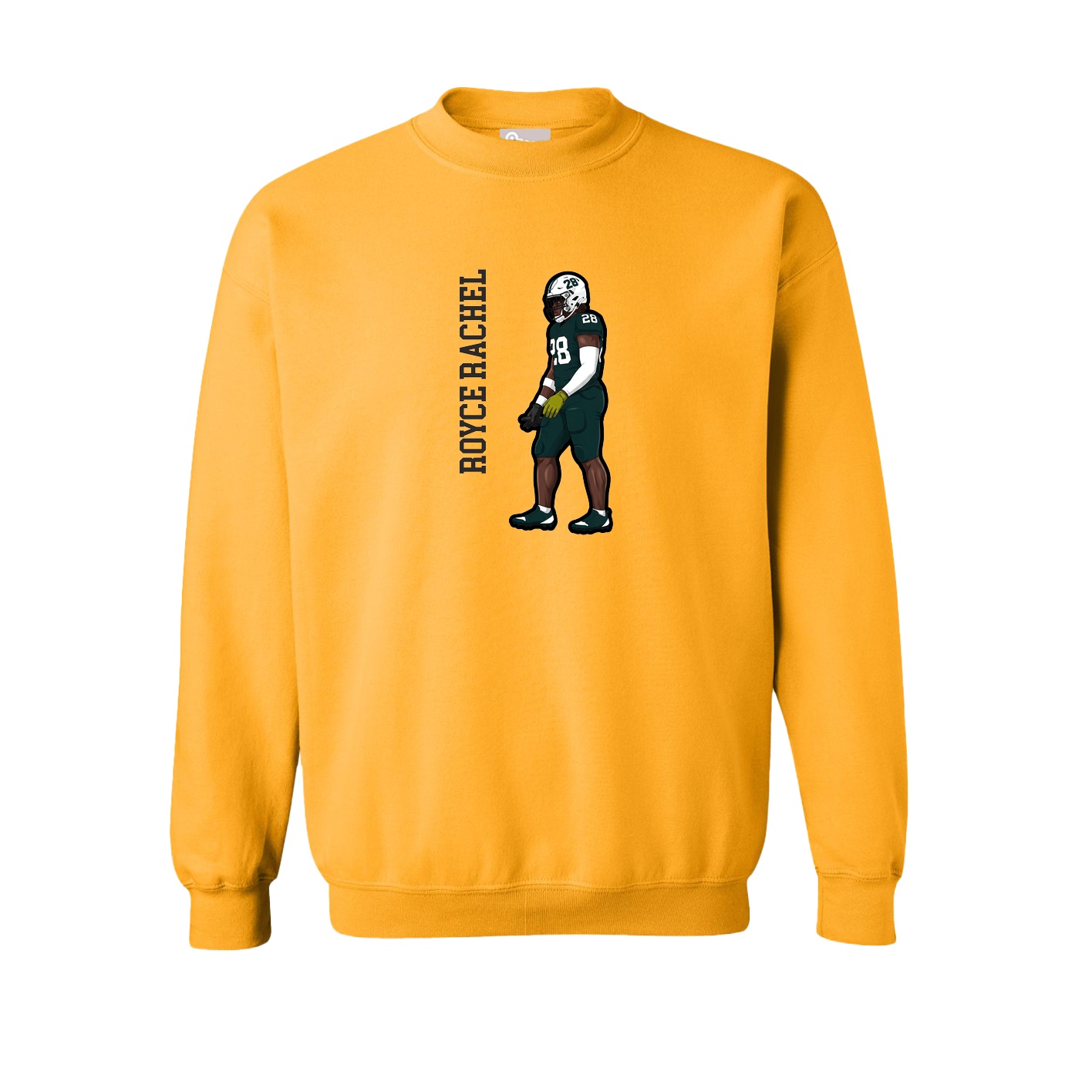 Fleece Crew — Name Vertical in Gold