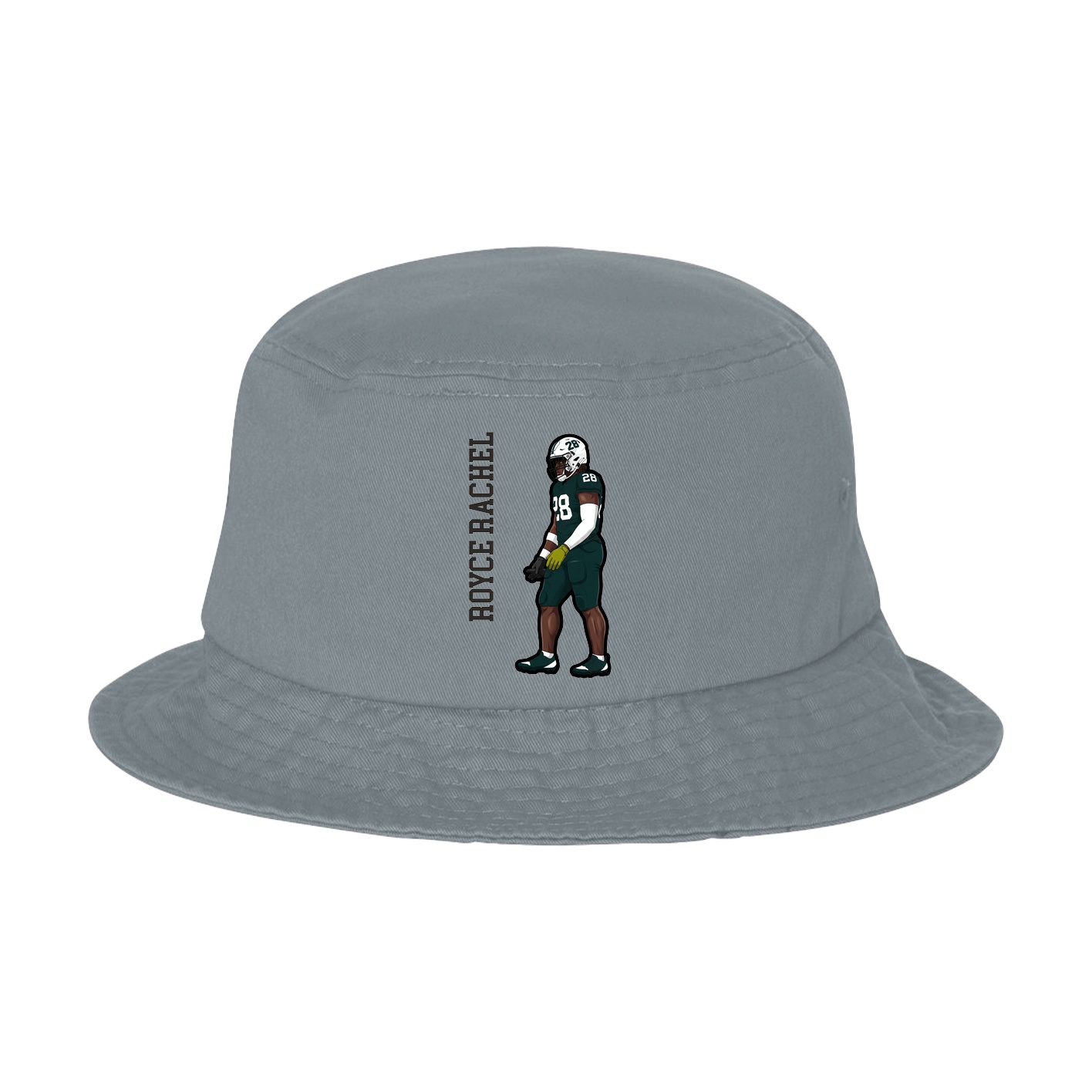 Bucket Cap — Name Vertical in Grey